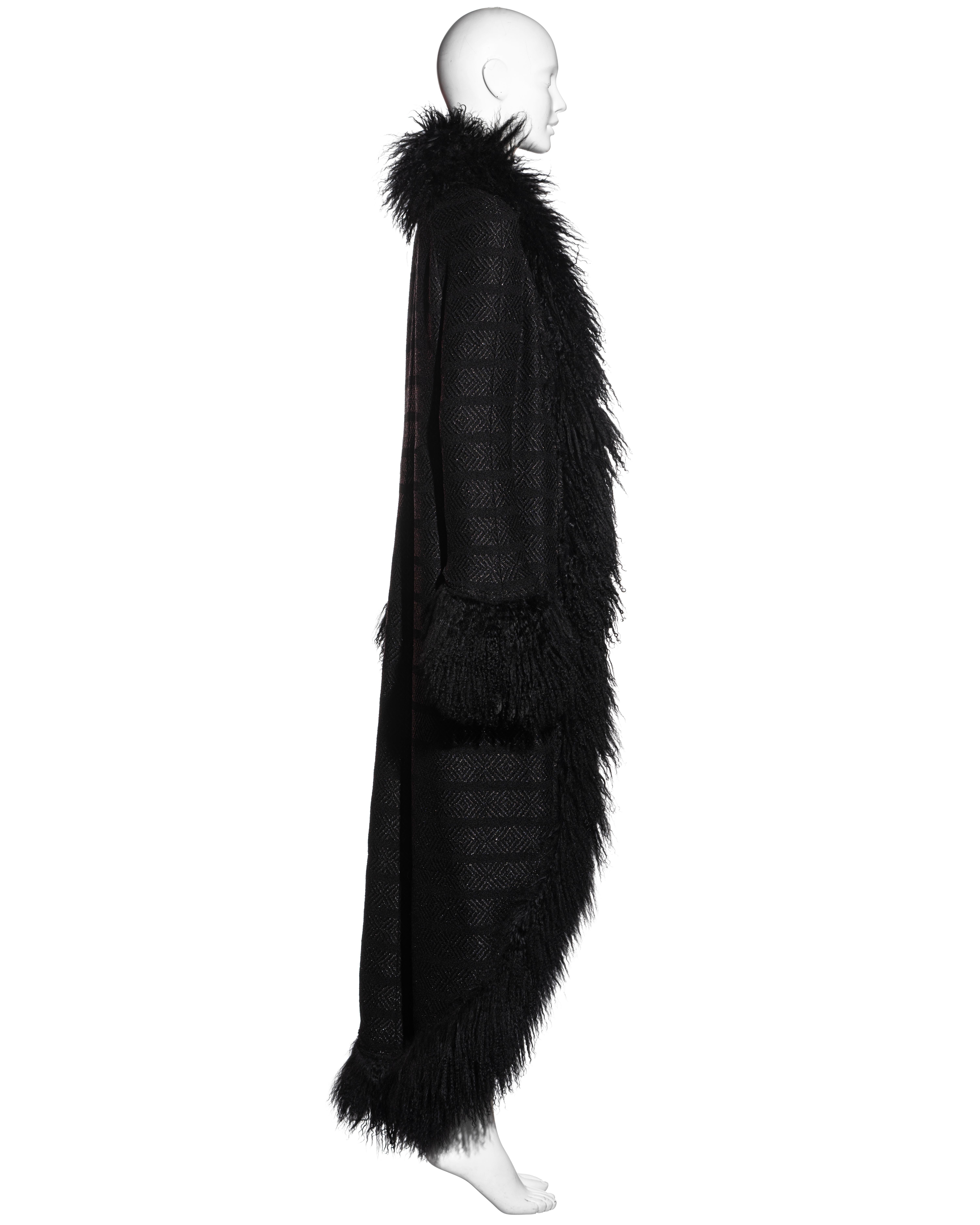 Chanel by Karl Lagerfeld Schwarzer Mantel aus Tweed und mongolischer Lammwolle:: fw 2008 6