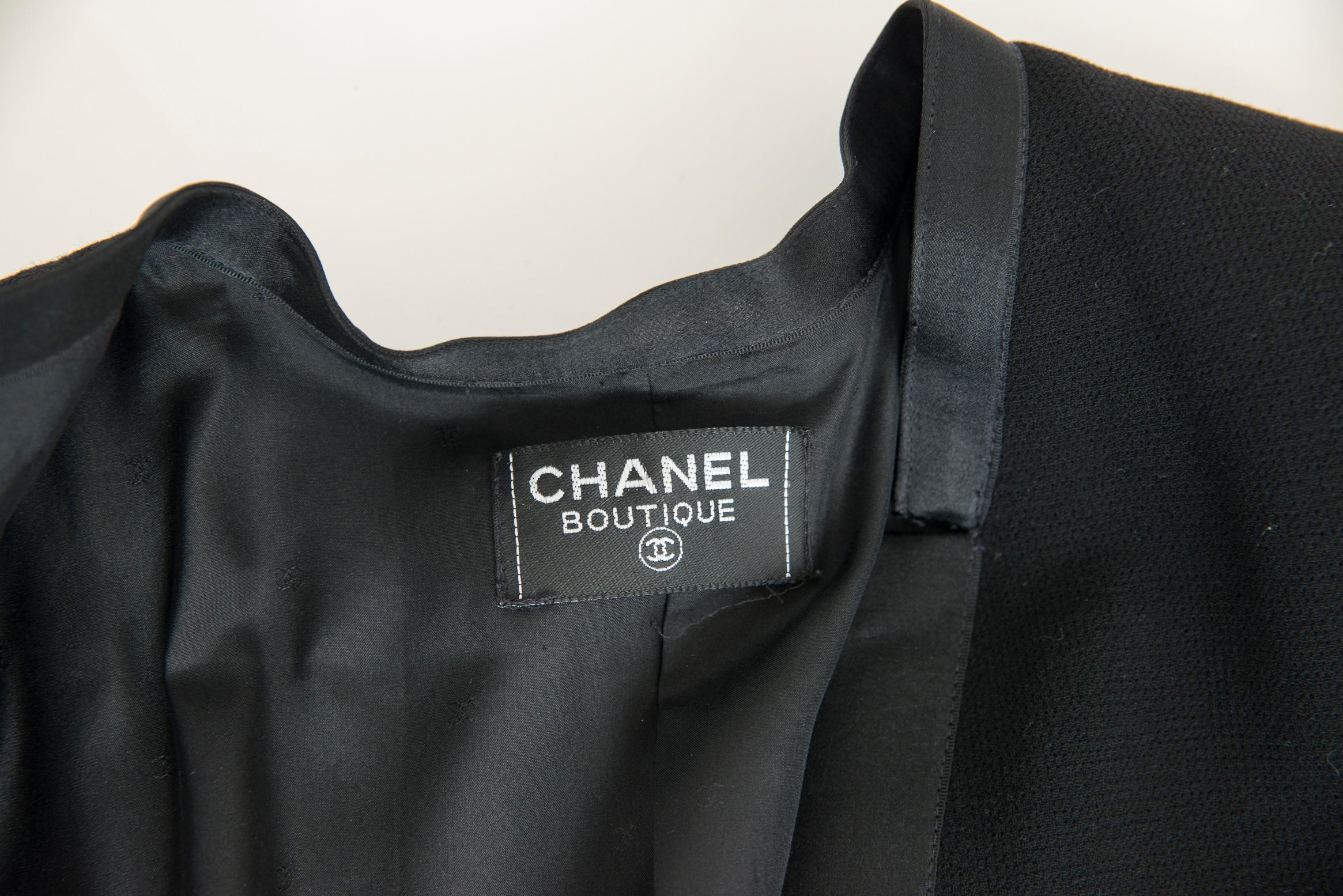 Chanel By Karl Lagerfeld Button-Embellished Little Black Dress, FW 1990-1991 For Sale 5