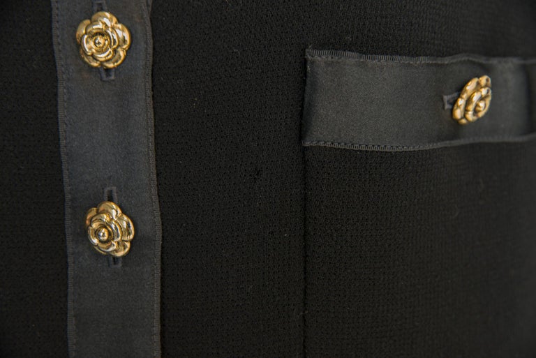 Chanel By Karl Lagerfeld Button-Embellished Little Black Dress, FW  1990-1991 For Sale at 1stDibs | little black dress chanel, chanel little black  dress