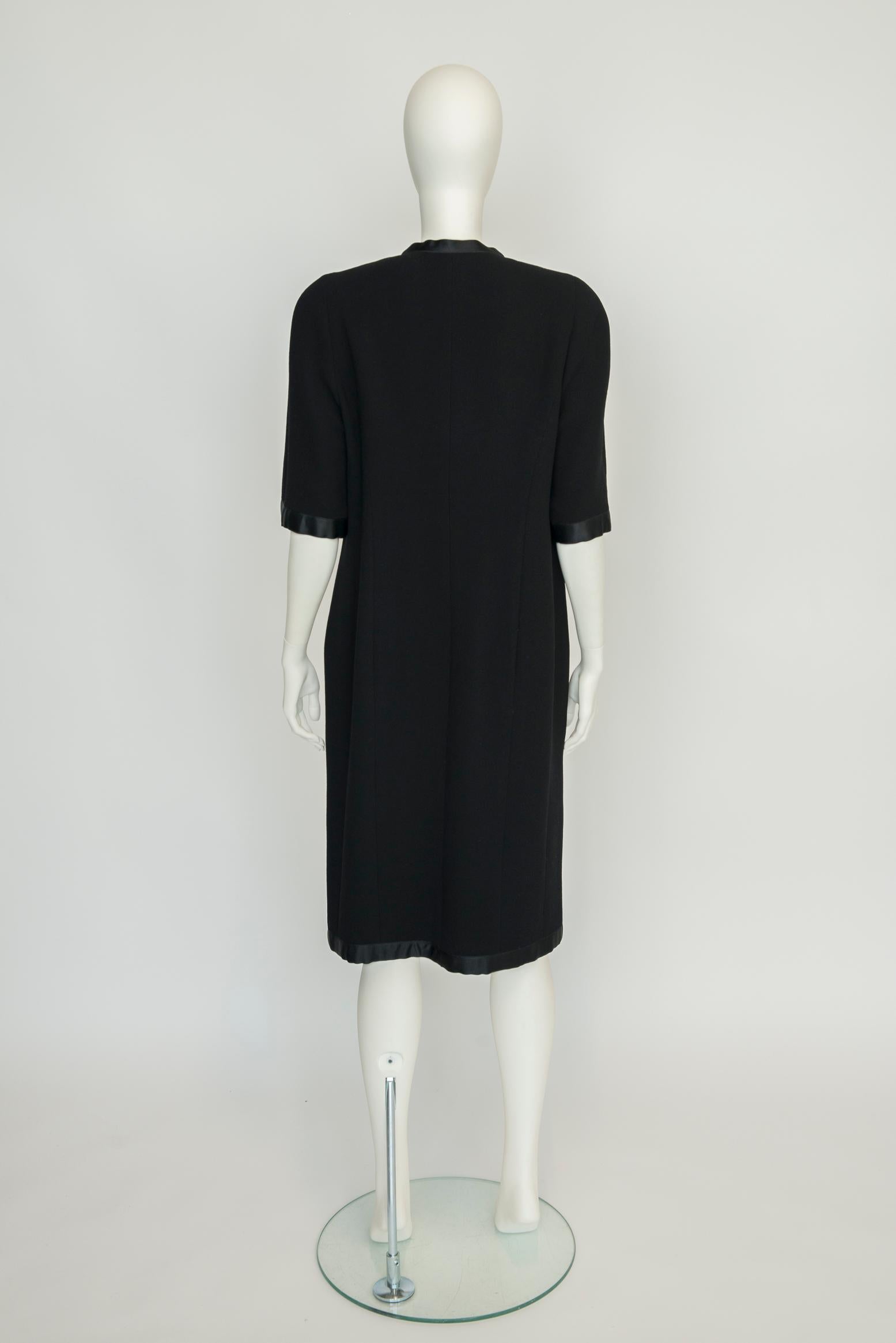 Chanel By Karl Lagerfeld Button-Embellished Little Black Dress, FW 1990-1991 For Sale 3