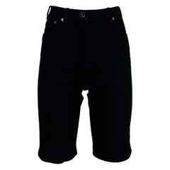 Chanel By Karl Lagerfeld CC Logo Embellished Denim Bermuda Shorts, c. 1993