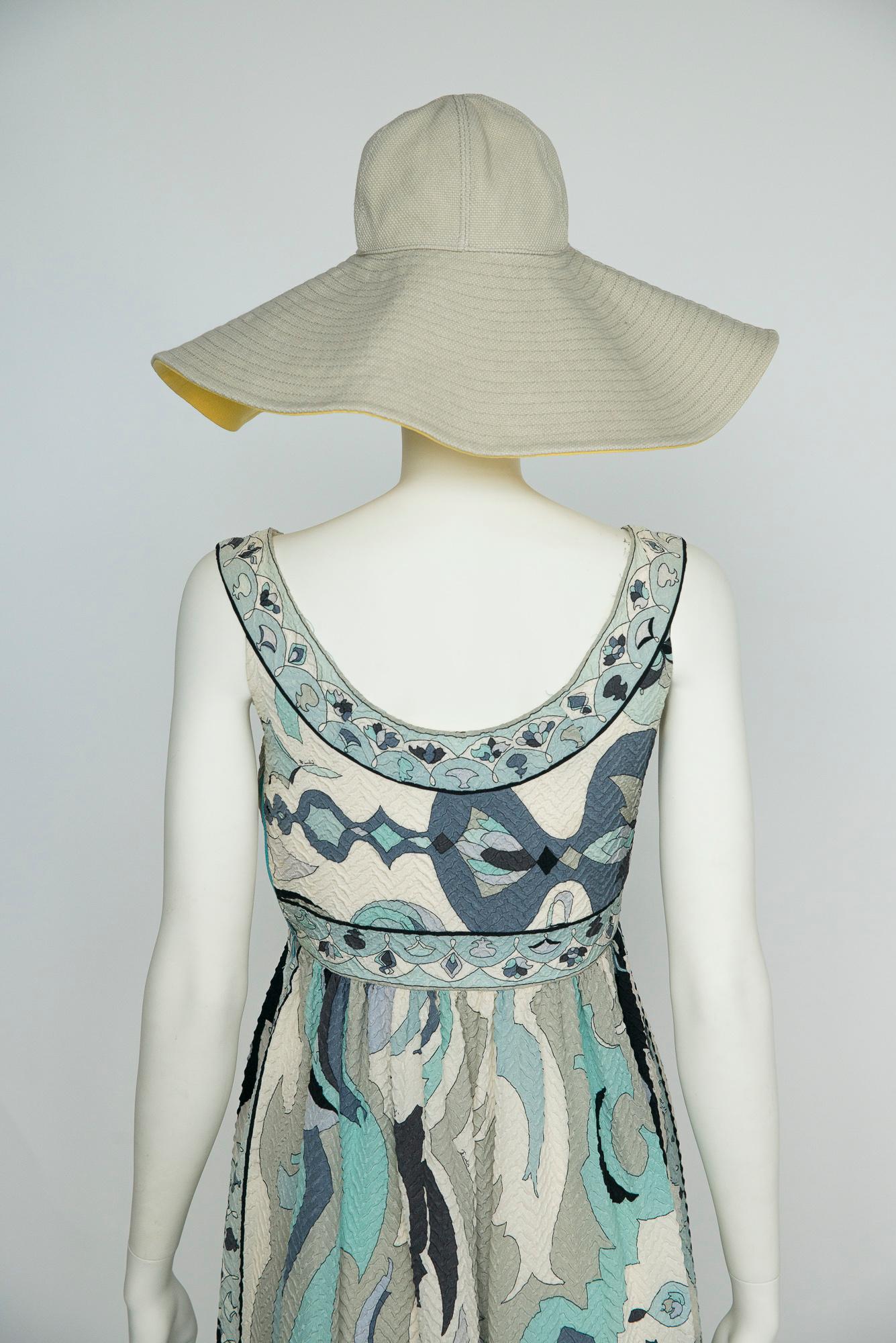 Chanel By Karl Lagerfeld CC Logo Embroidered Cotton-Canvas Sunhat, Circa 2000 2