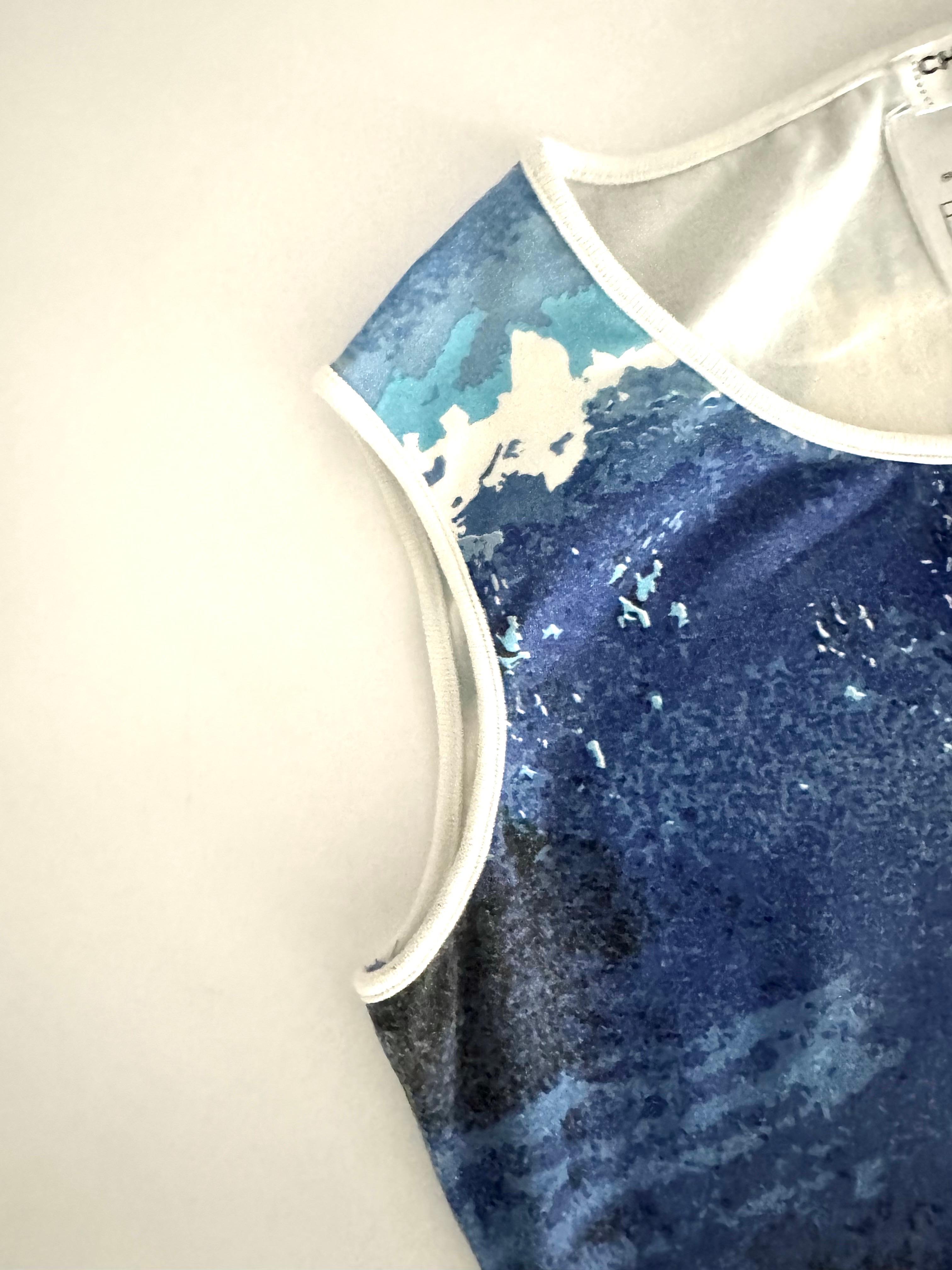 Chanel by Karl Lagerfeld cotton printed surf line tank top, ss  2002 9