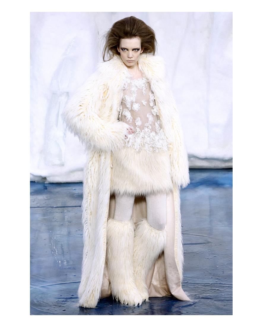 karl lagerfeld faux fur coat