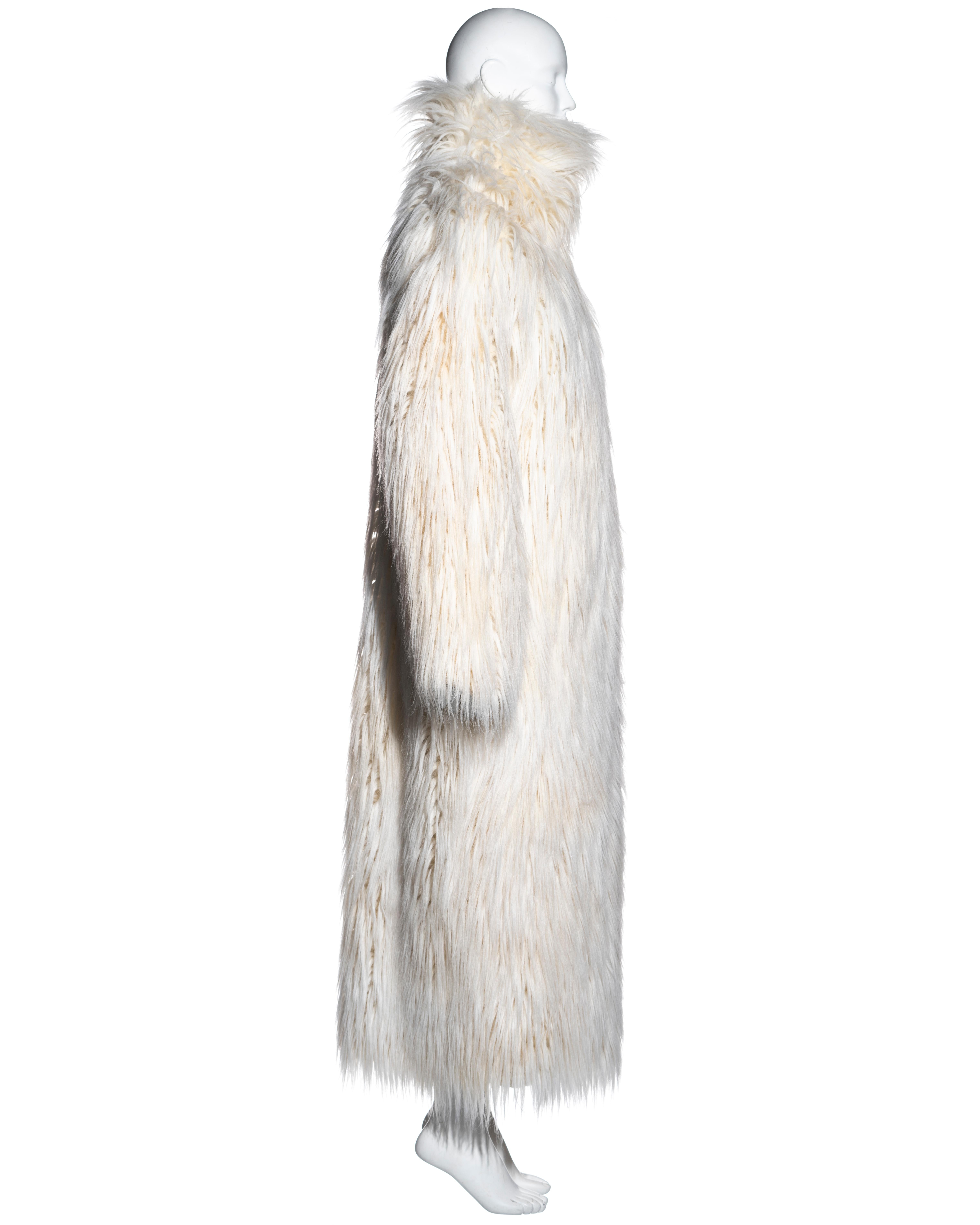 Chanel by Karl Lagerfeld cream full-length fantasy faux fur coat, fw 2010 1