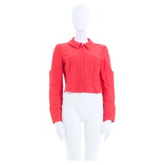 Chanel by Karl Lagerfeld Cruise 2000 Red quilted nylon jacket