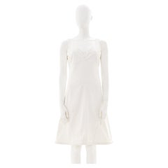 Chanel by Karl Lagerfeld Cruise 2004 White Cotton Sleeveless Midi Dress