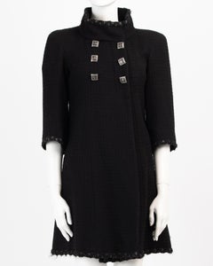 Chanel by Karl Lagerfeld Early 2000s Wool Bouclé Duster Coat