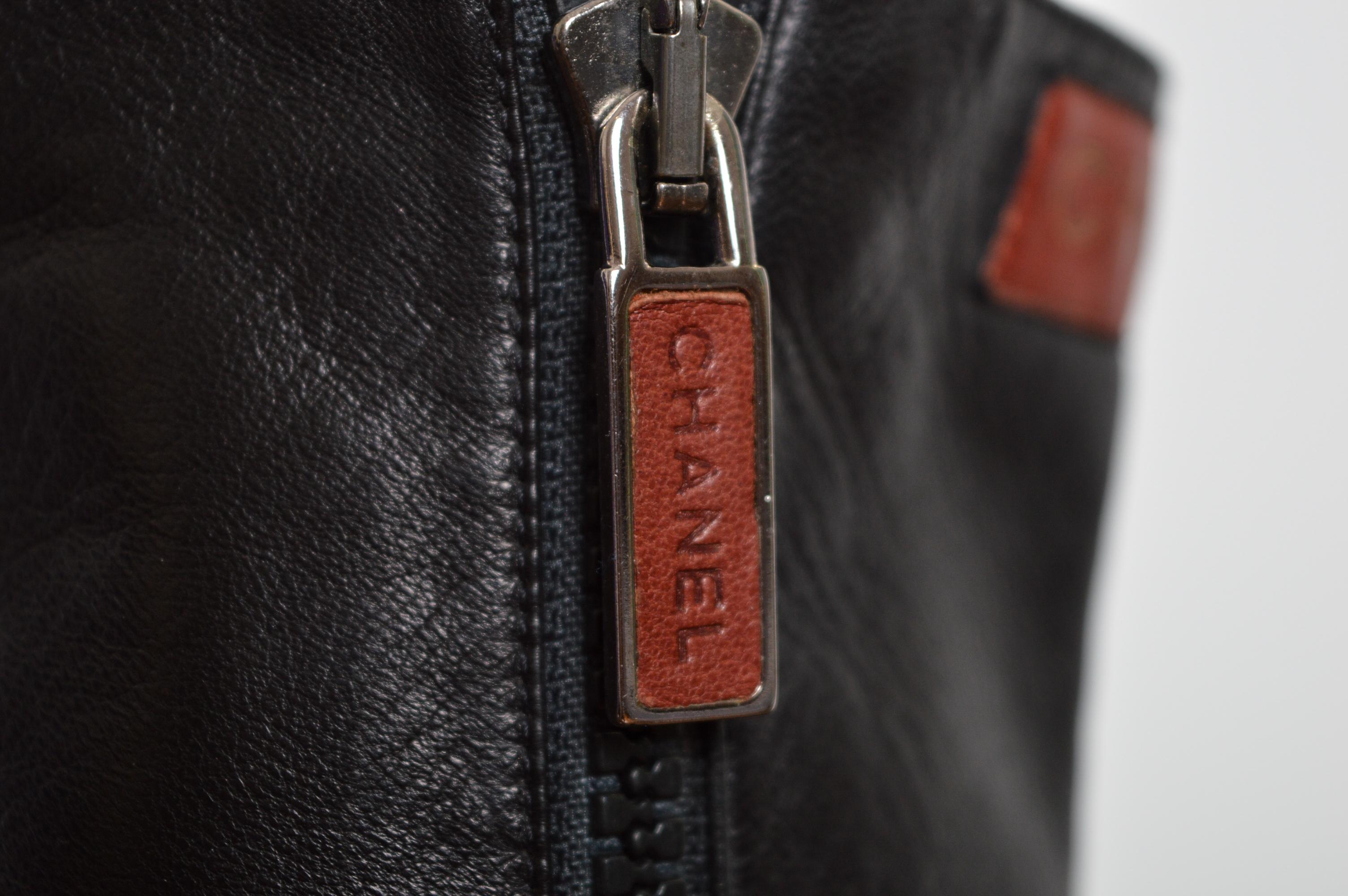 CHANEL by Karl Lagerfeld extremely rare Black Red Motorcycle Pointed Court Shoes For Sale 1