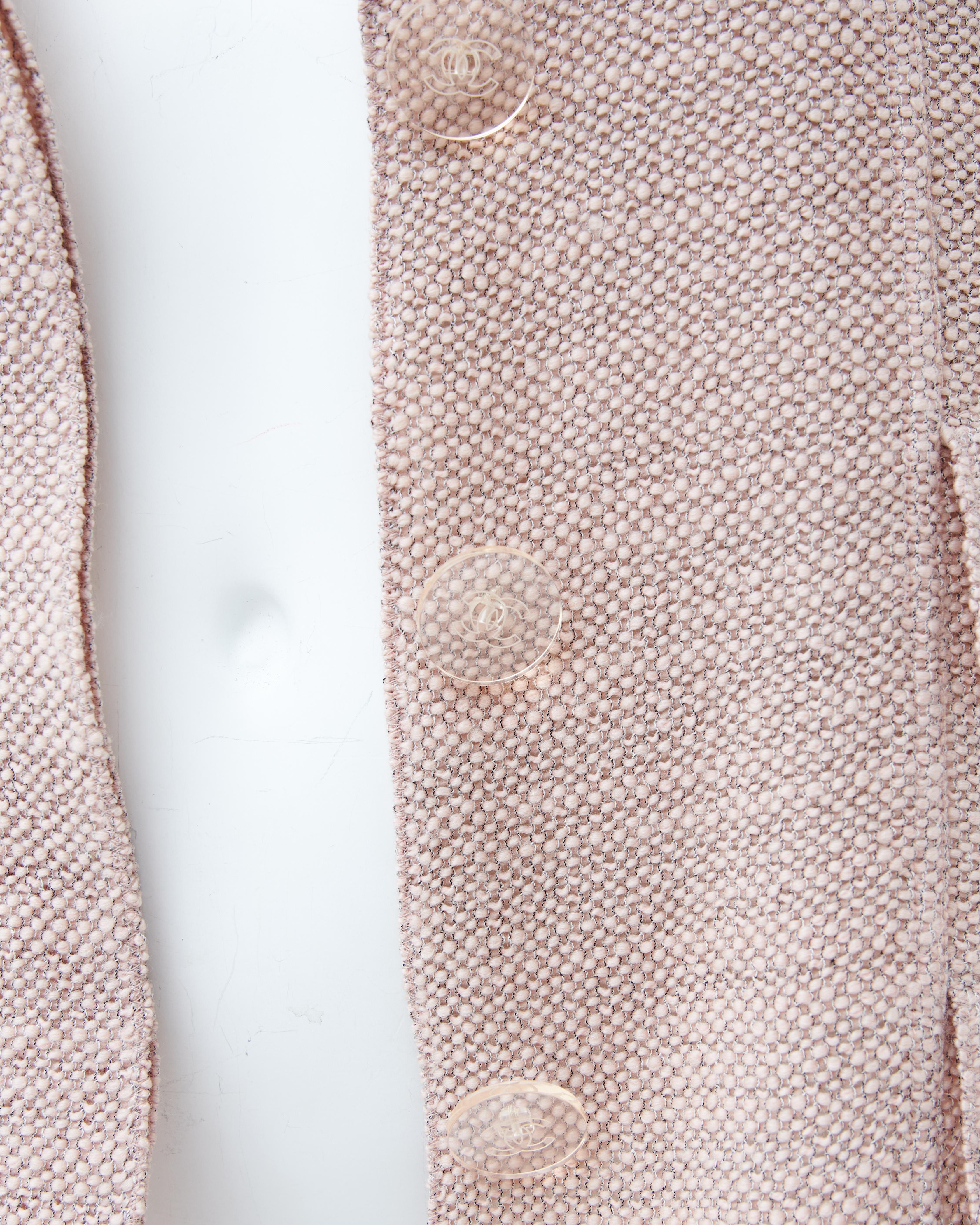Chanel by Karl Lagerfeld F/W 1999 Couture Pink Multipocket Silk Blazer For Sale 1