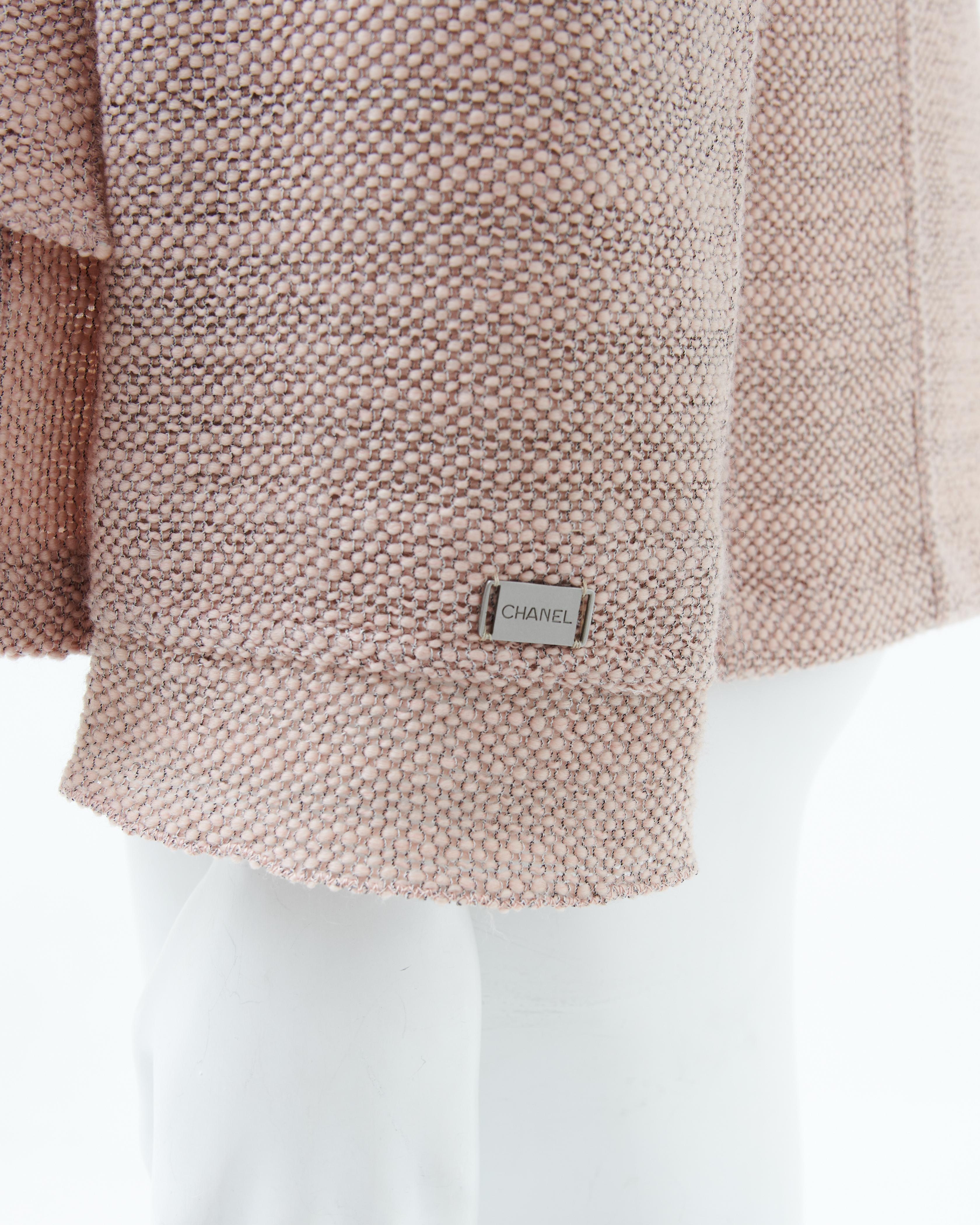 Chanel by Karl Lagerfeld F/W 1999 Couture Pink Multipocket Silk Blazer For Sale 2