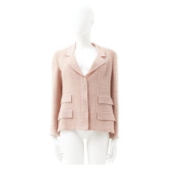 Vintage Chanel by Karl Lagerfeld F/W 1999 Couture Pink Multipocket Silk Blazer