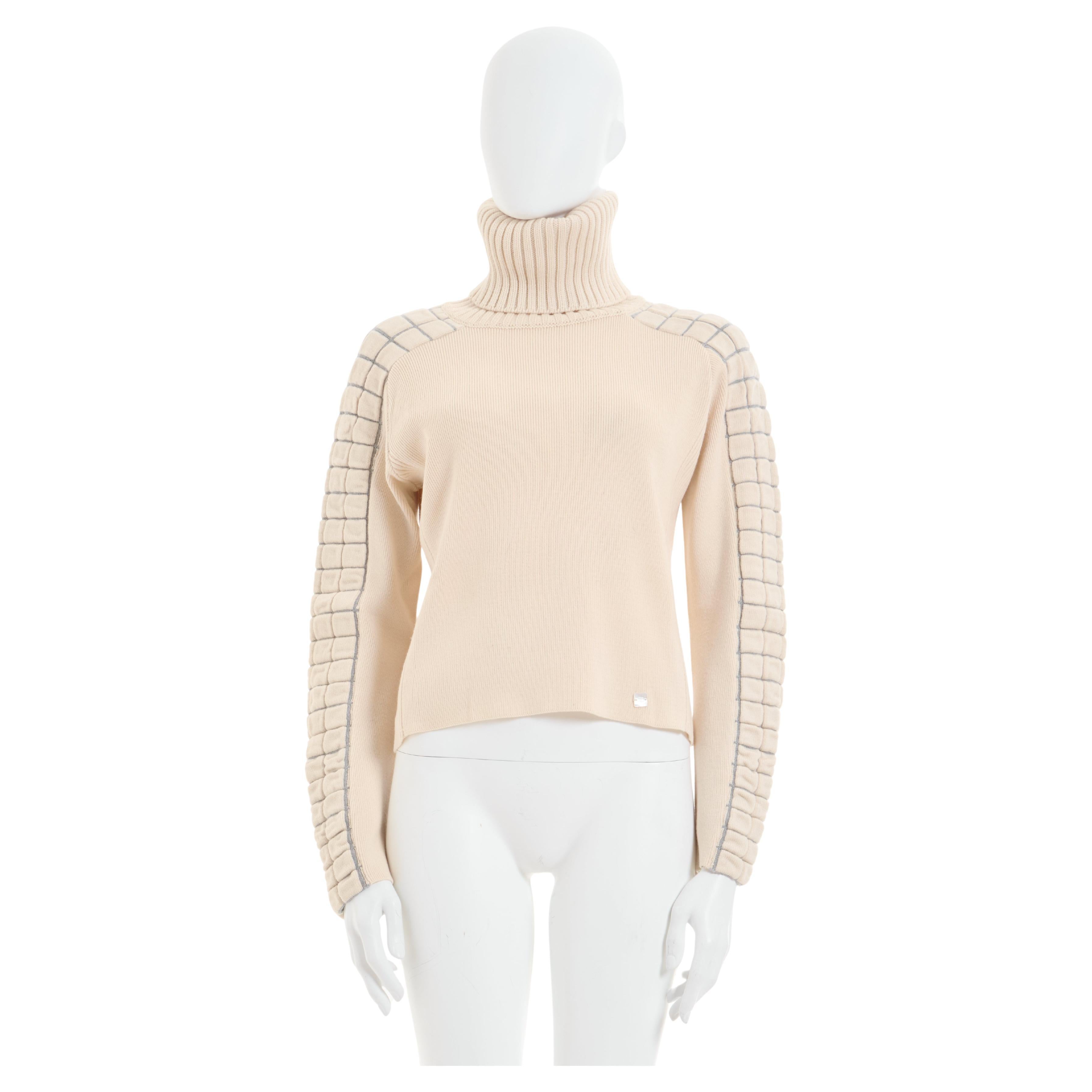 Chanel by Karl Lagerfeld F/W 2002 Off-White turtleneck sweater
