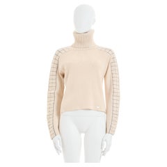 Chanel by Karl Lagerfeld F/W 2002 Off-White turtleneck sweater