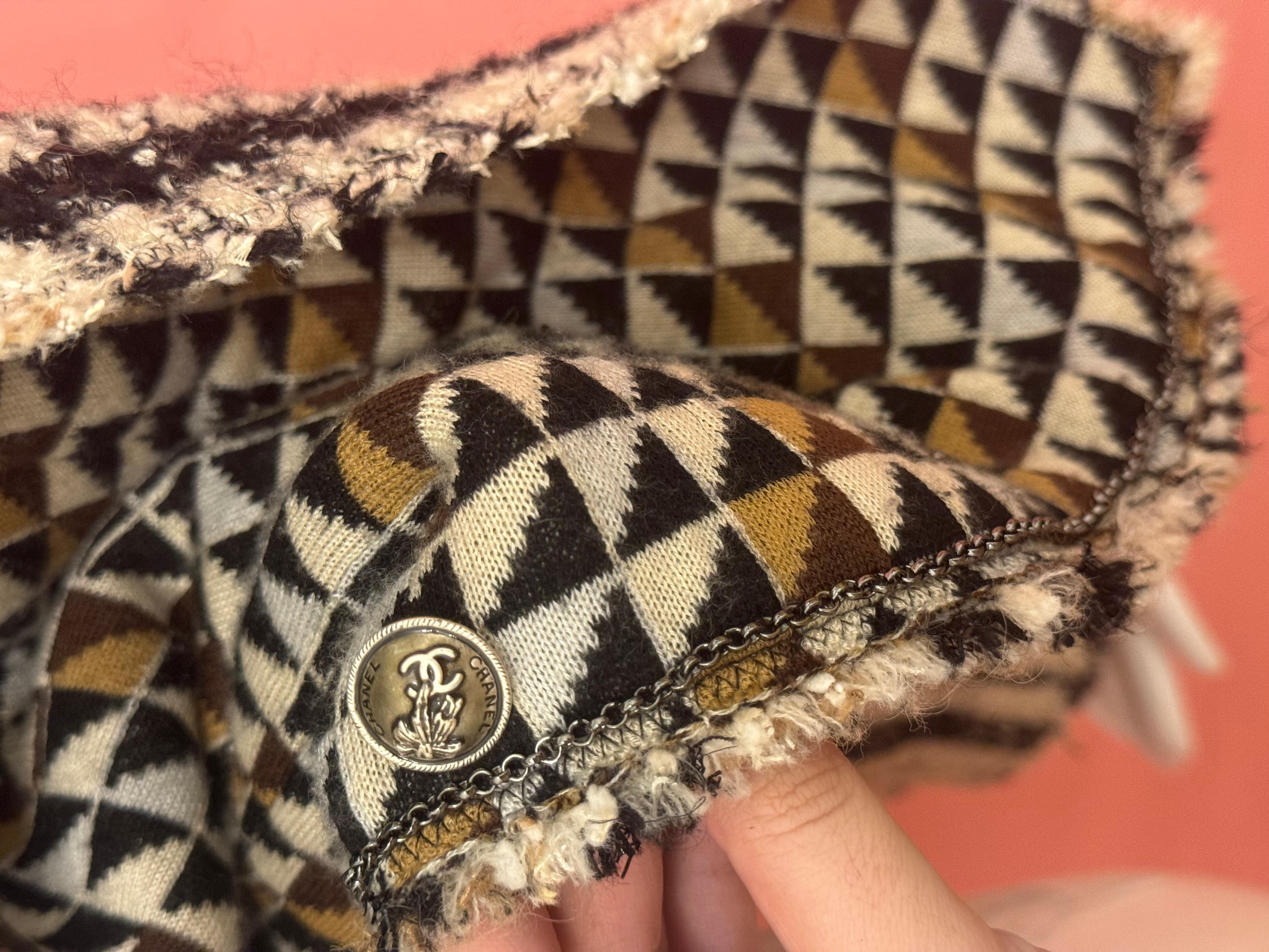 Chanel by Karl Lagerfeld F/W 2004 runway fantasy tweed jacket For Sale 13