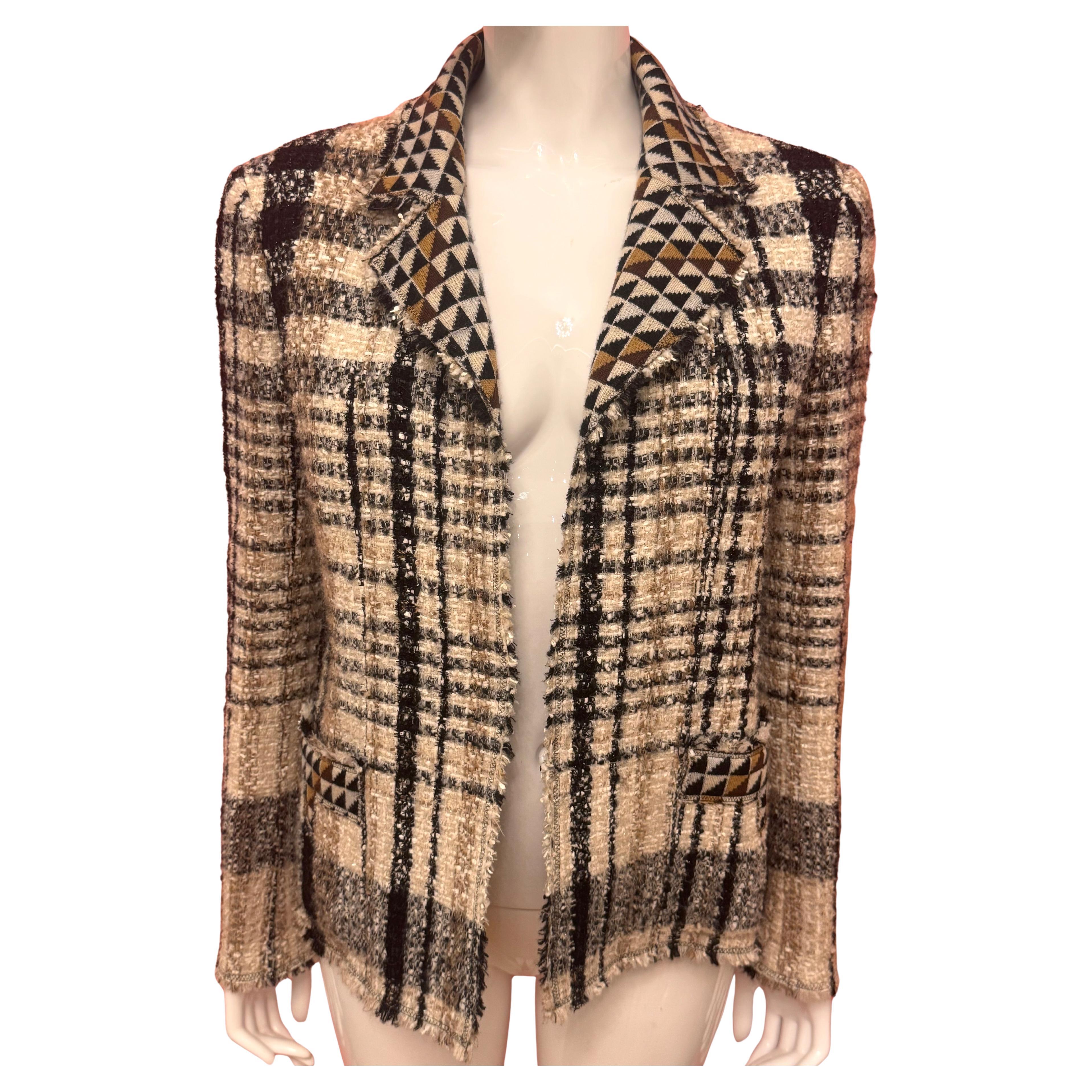 Chanel by Karl Lagerfeld F/W 2004 runway fantasy tweed jacket For Sale