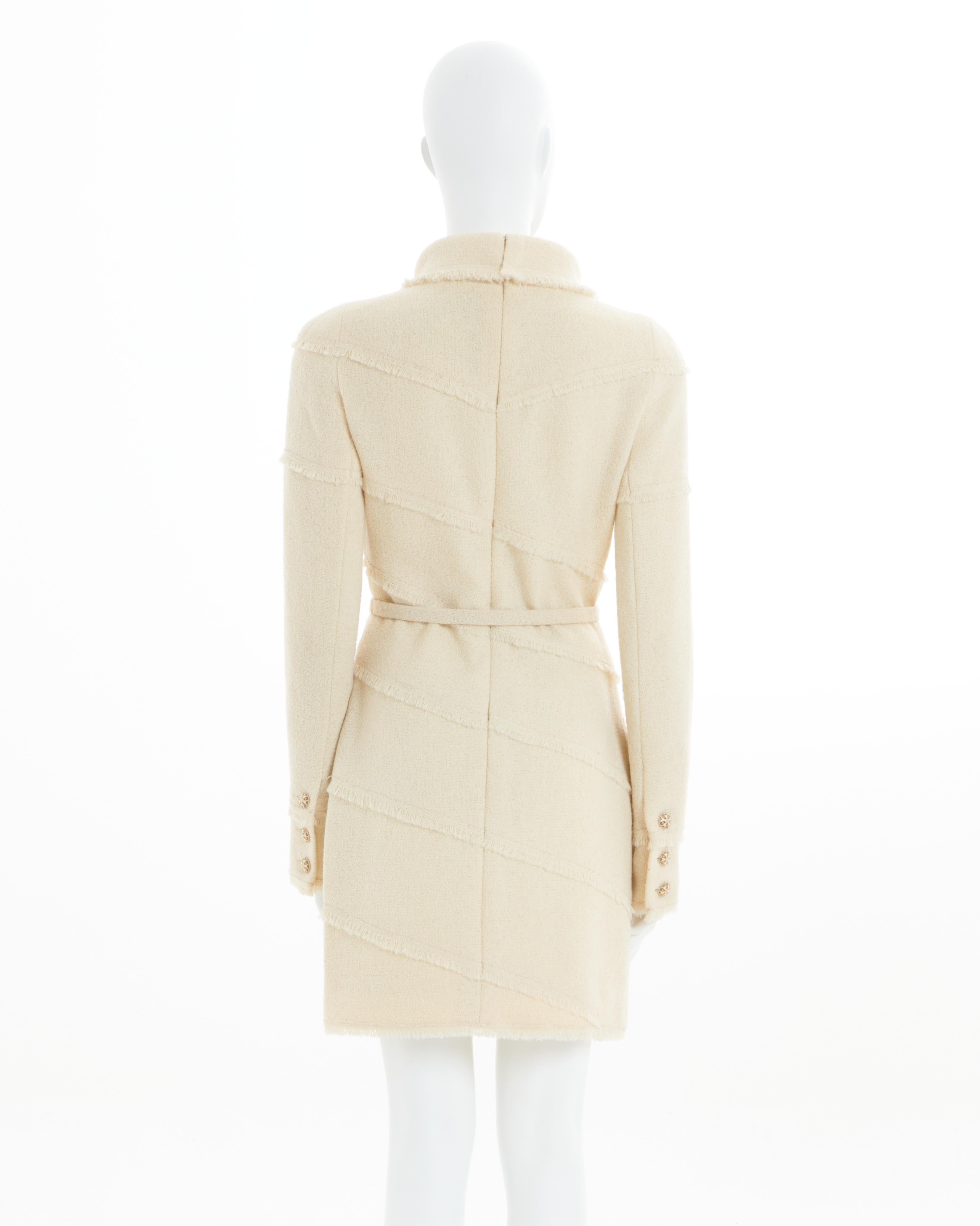 Women's or Men's Chanel by Karl Lagerfeld F/W 2008 White tweed turtleneck dress
