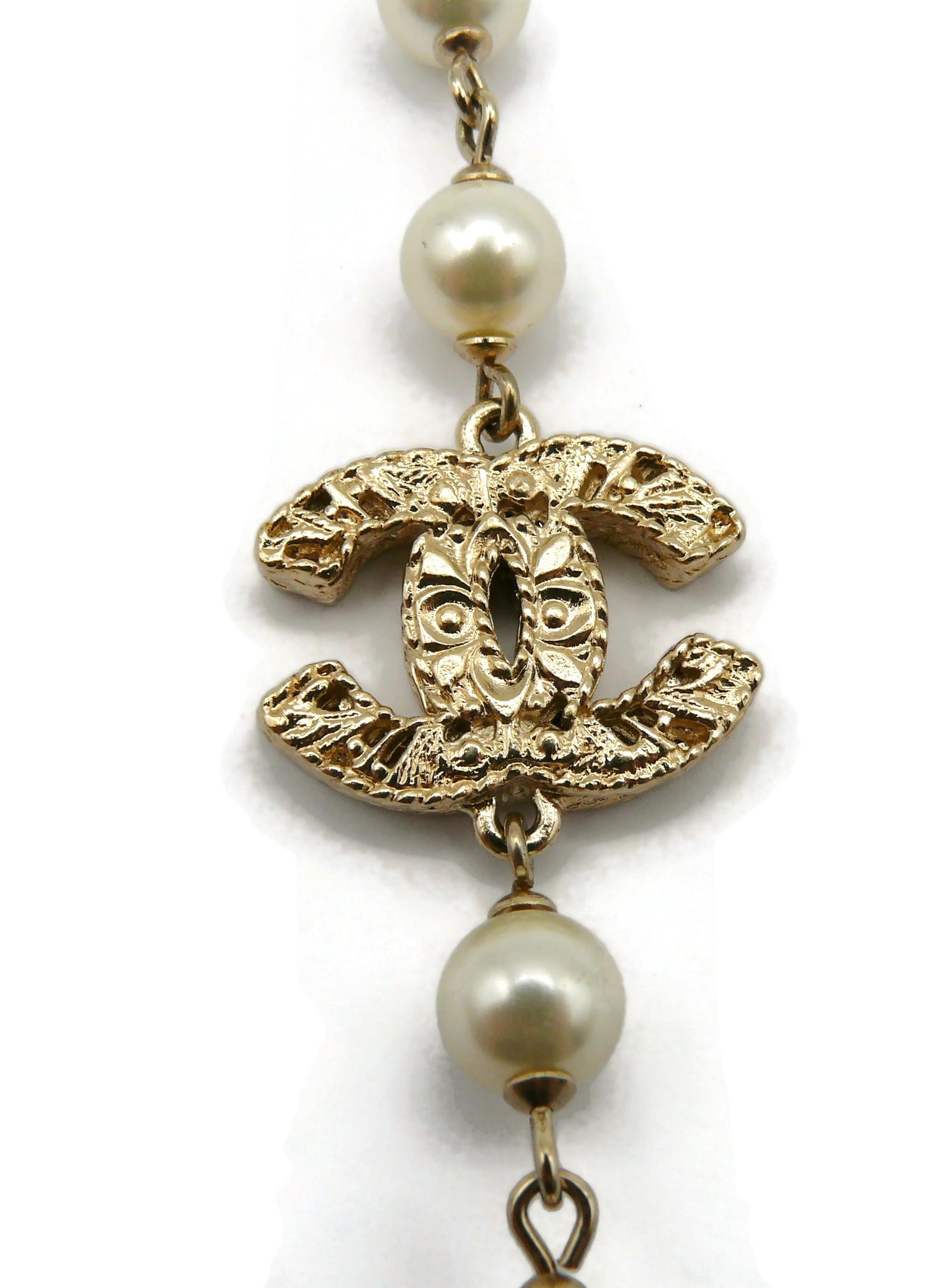 CHANEL by KARL LAGERFELD Faux Pearl CC Logo Necklace, 2008 6