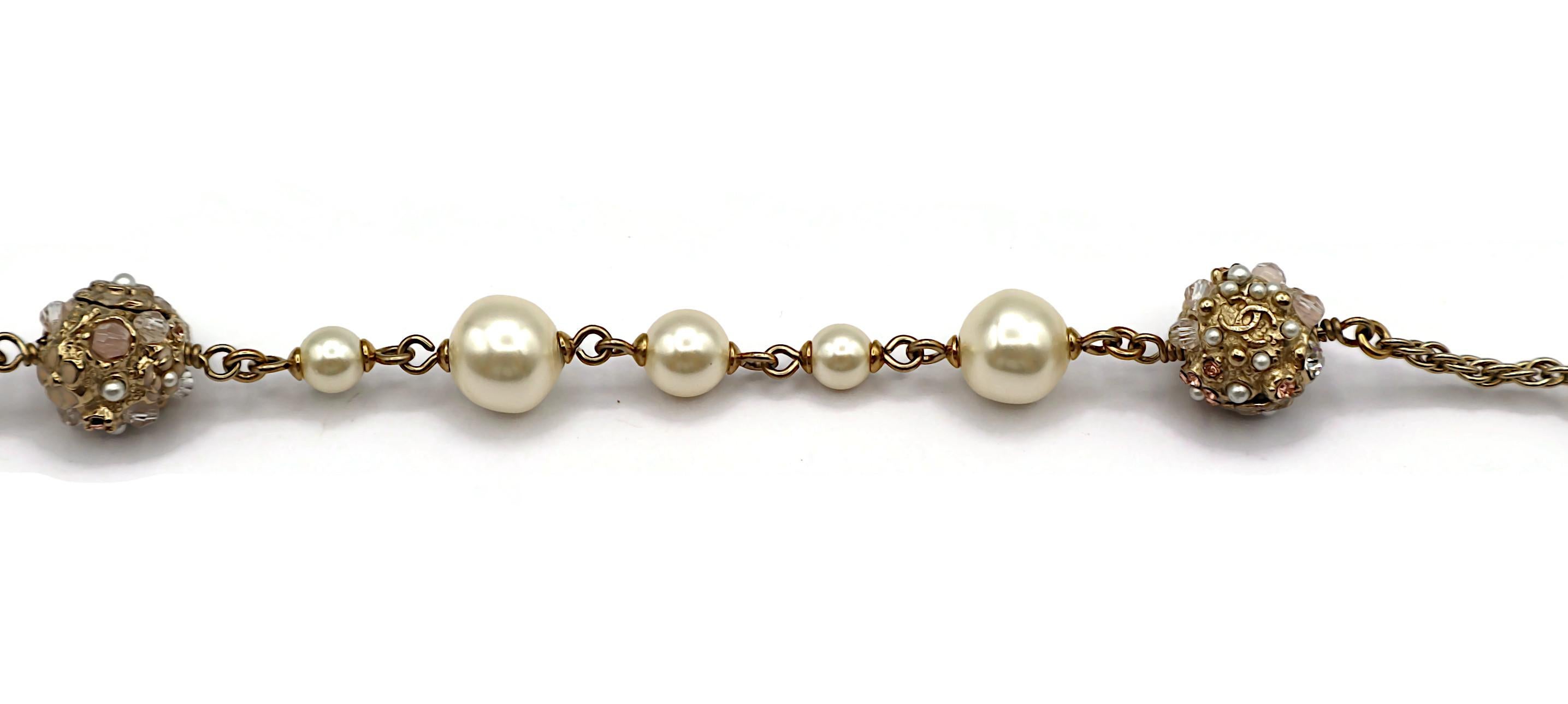CHANEL by KARL LAGERFELD Faux Pearl CC Logo Necklace, 2011 4