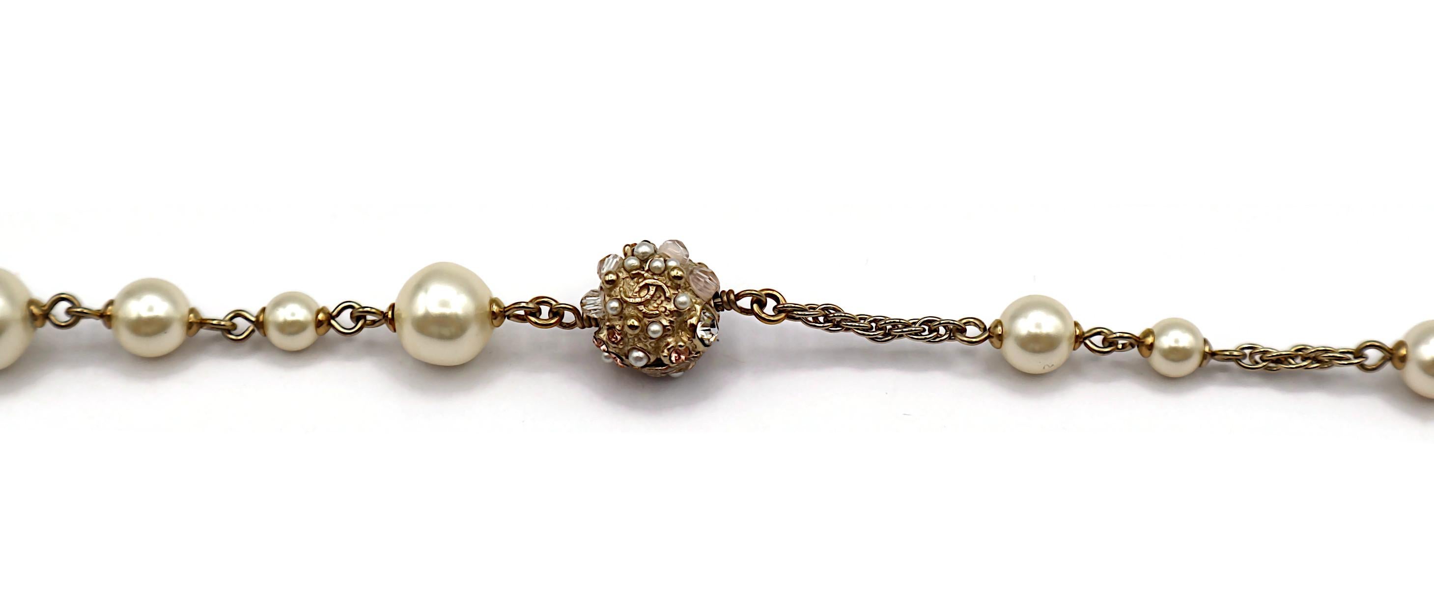 CHANEL by KARL LAGERFELD Faux Pearl CC Logo Necklace, 2011 5