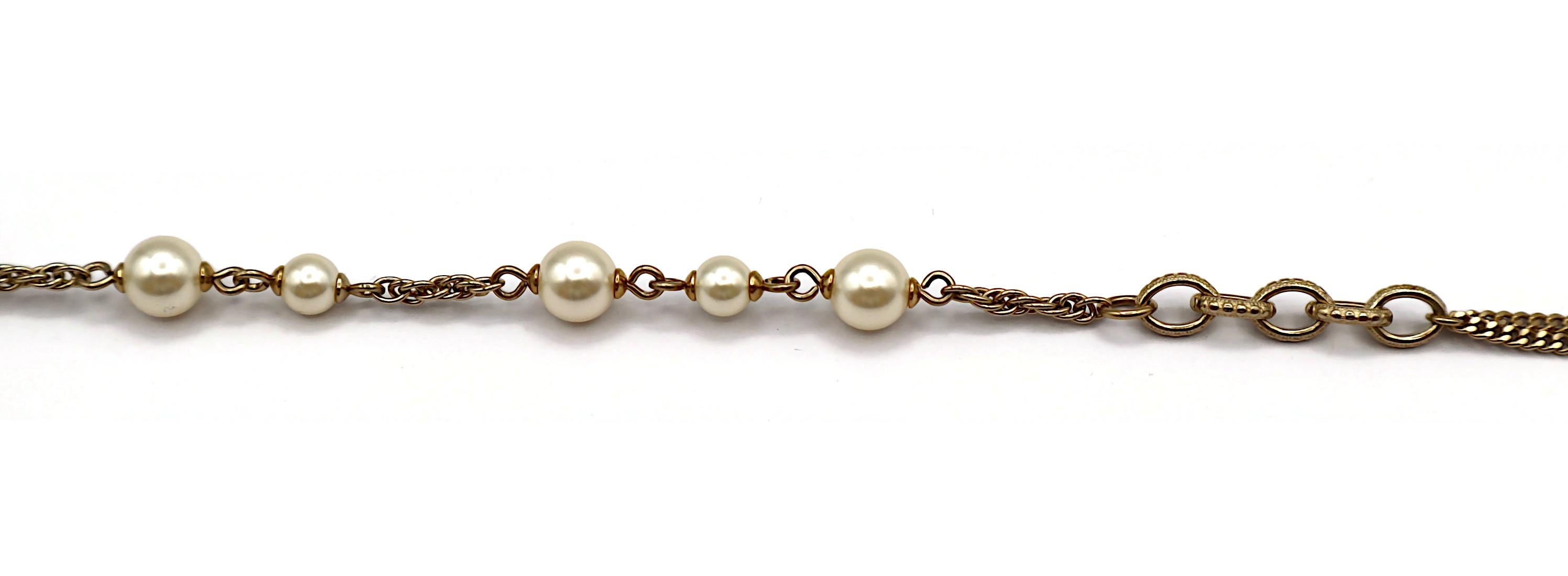 CHANEL by KARL LAGERFELD Faux Pearl CC Logo Necklace, 2011 6