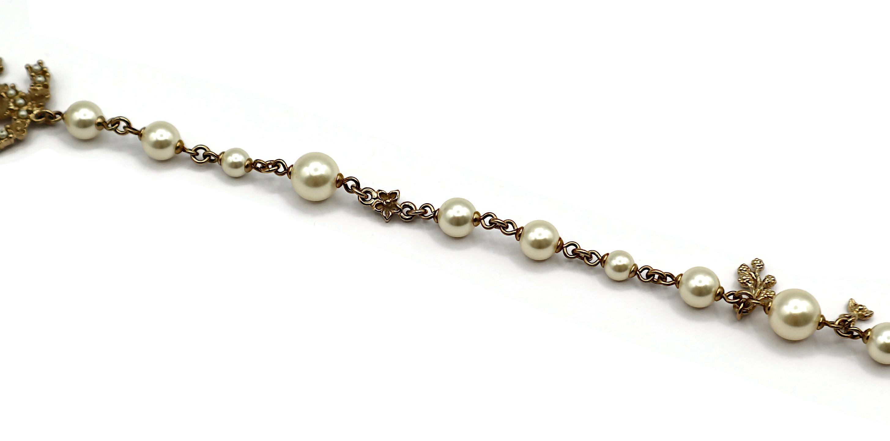 CHANEL by KARL LAGERFELD Faux Pearl CC Logo Necklace, 2012 For Sale 6