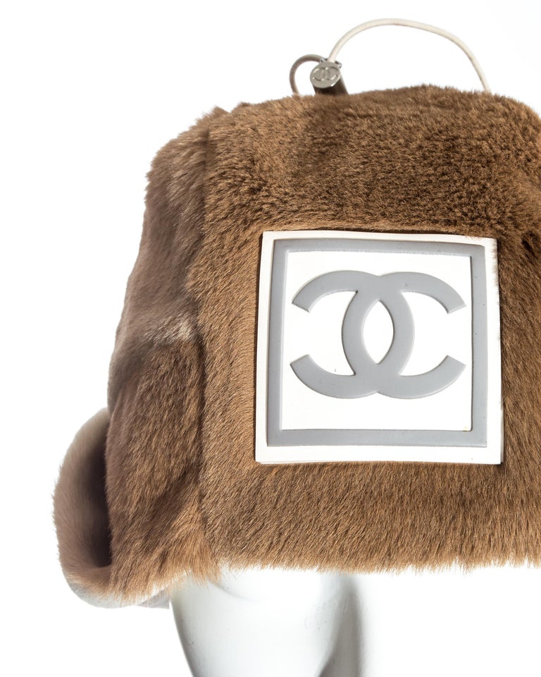 Chanel by Karl Lagerfeld fawn fur trapper hat, fw 2001 at 1stDibs