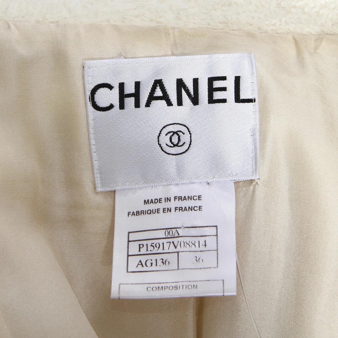 Beige Chanel by Karl Lagerfeld Ivory Overcoat 