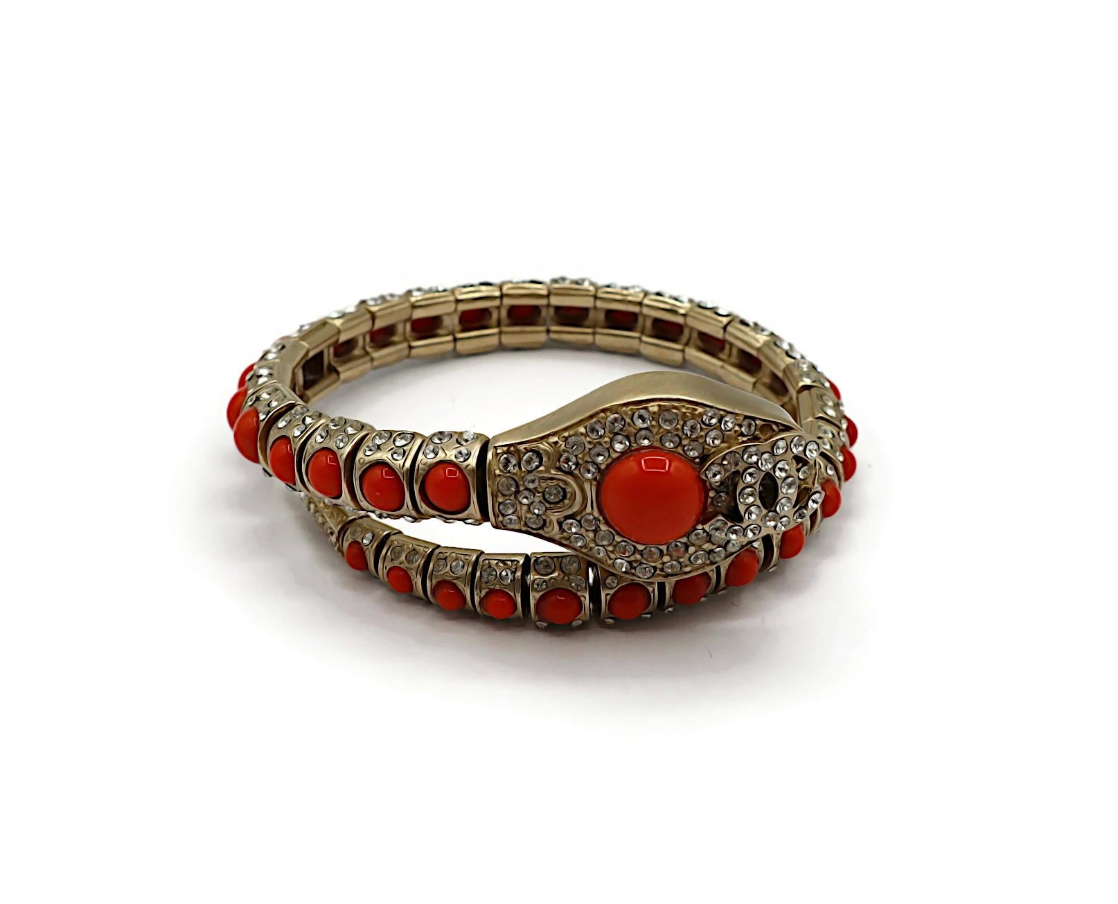 CHANEL by KARL LAGERFELD Jewelled Snake Bracelet, Resort Collection 2008 For Sale 2