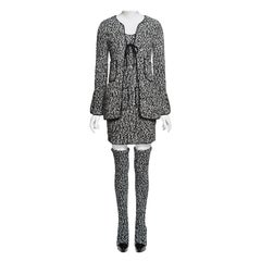 Chanel by Karl Lagerfeld Knit Dress, Cardigan 
Boots Runway Ensemble, FW 1994