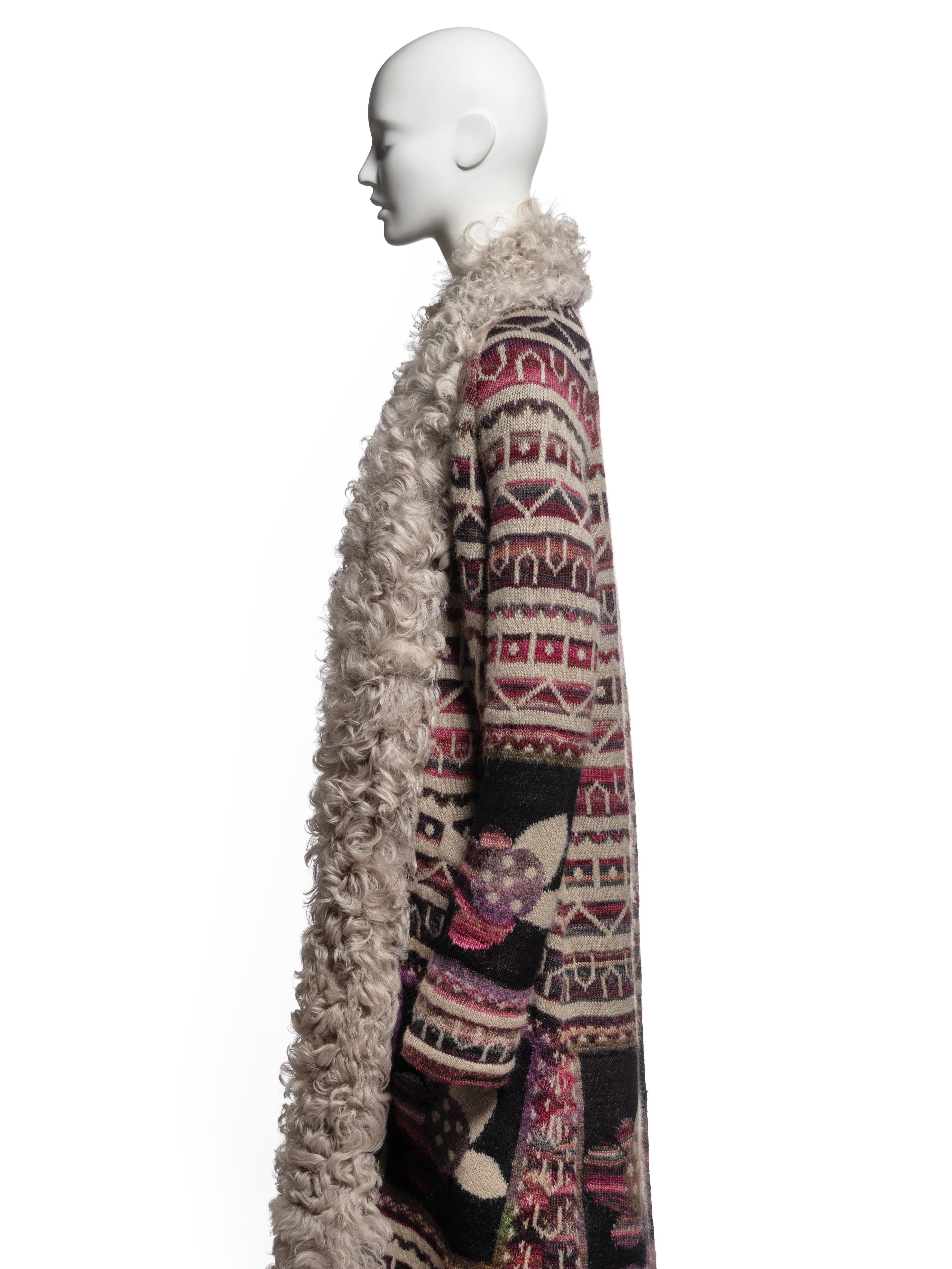 Chanel by Karl Lagerfeld Knitted Maxi Coat and Skirt Set, Métiers d'art, PF 2009 in vendita 5