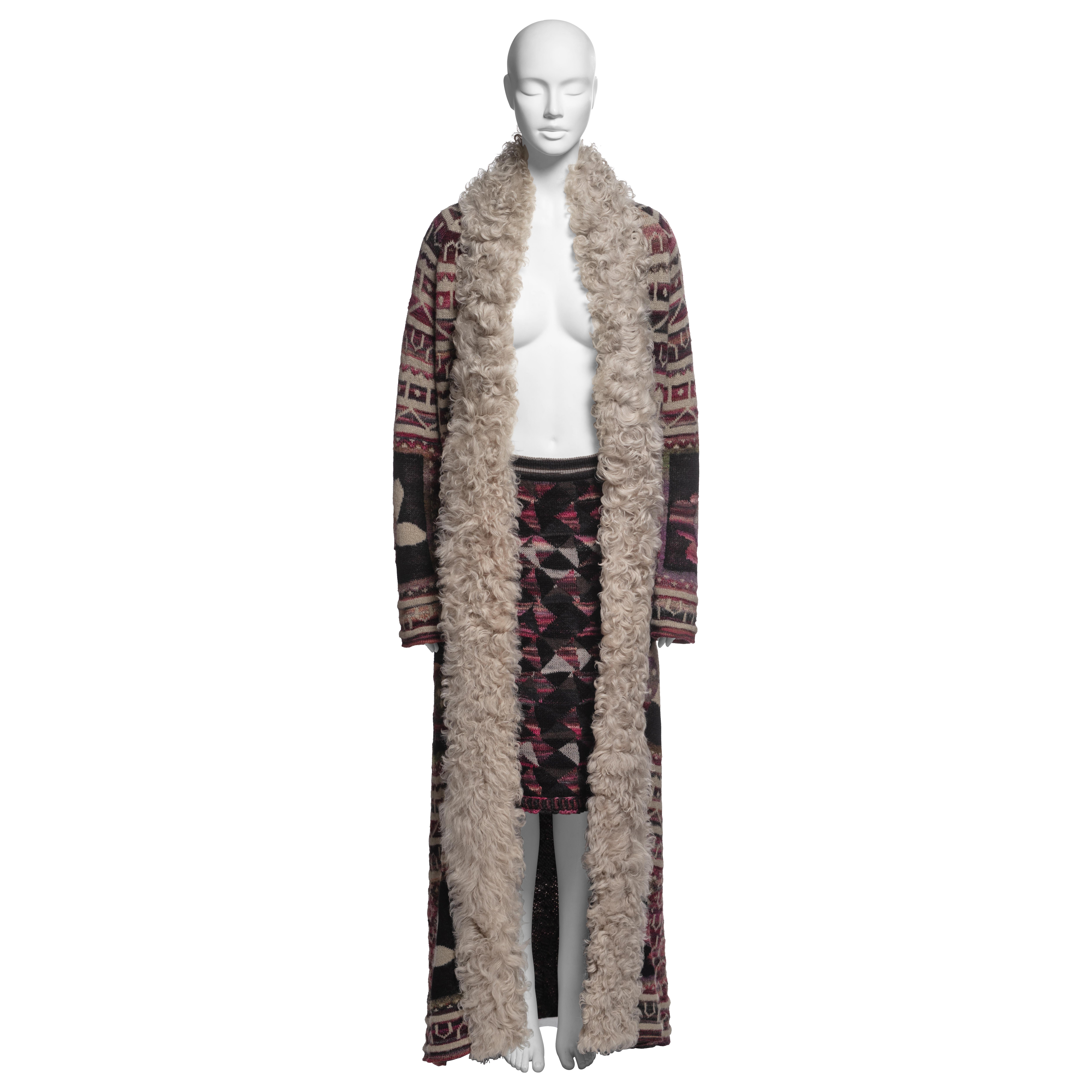 Chanel by Karl Lagerfeld Knitted Maxi Coat and Skirt Set, Métiers d
art, PF 2009