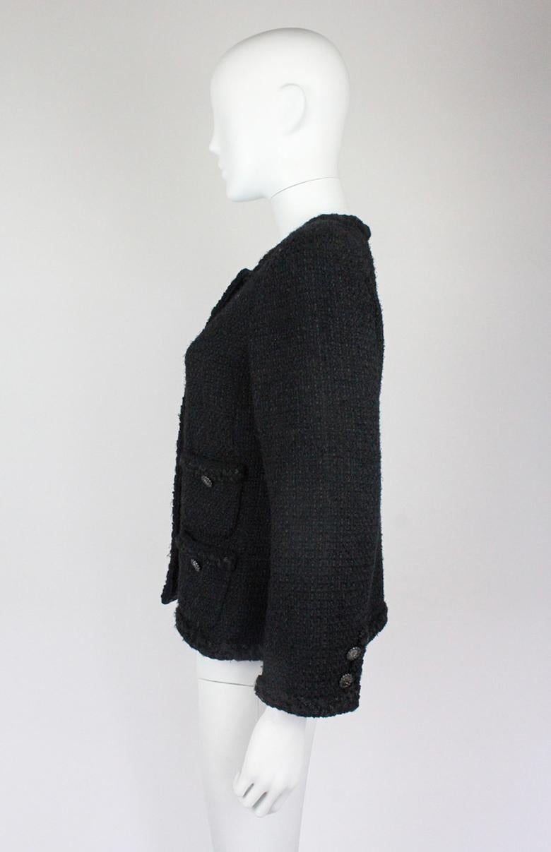 Petite veste noire Chanel par Karl Lagerfeld, Cruise 2011 Excellent état - En vente à Norwich, GB