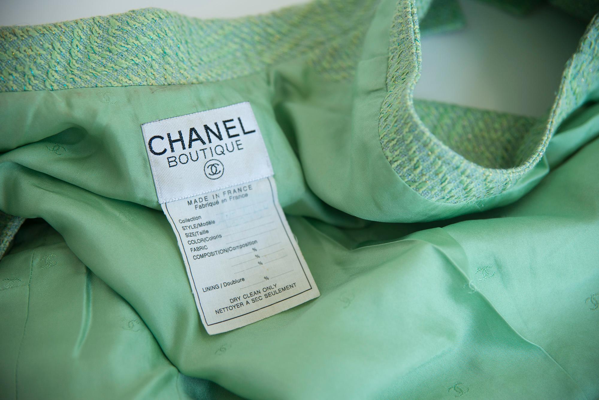 Chanel By Karl Lagerfeld Iridescent Metallic Tweed 