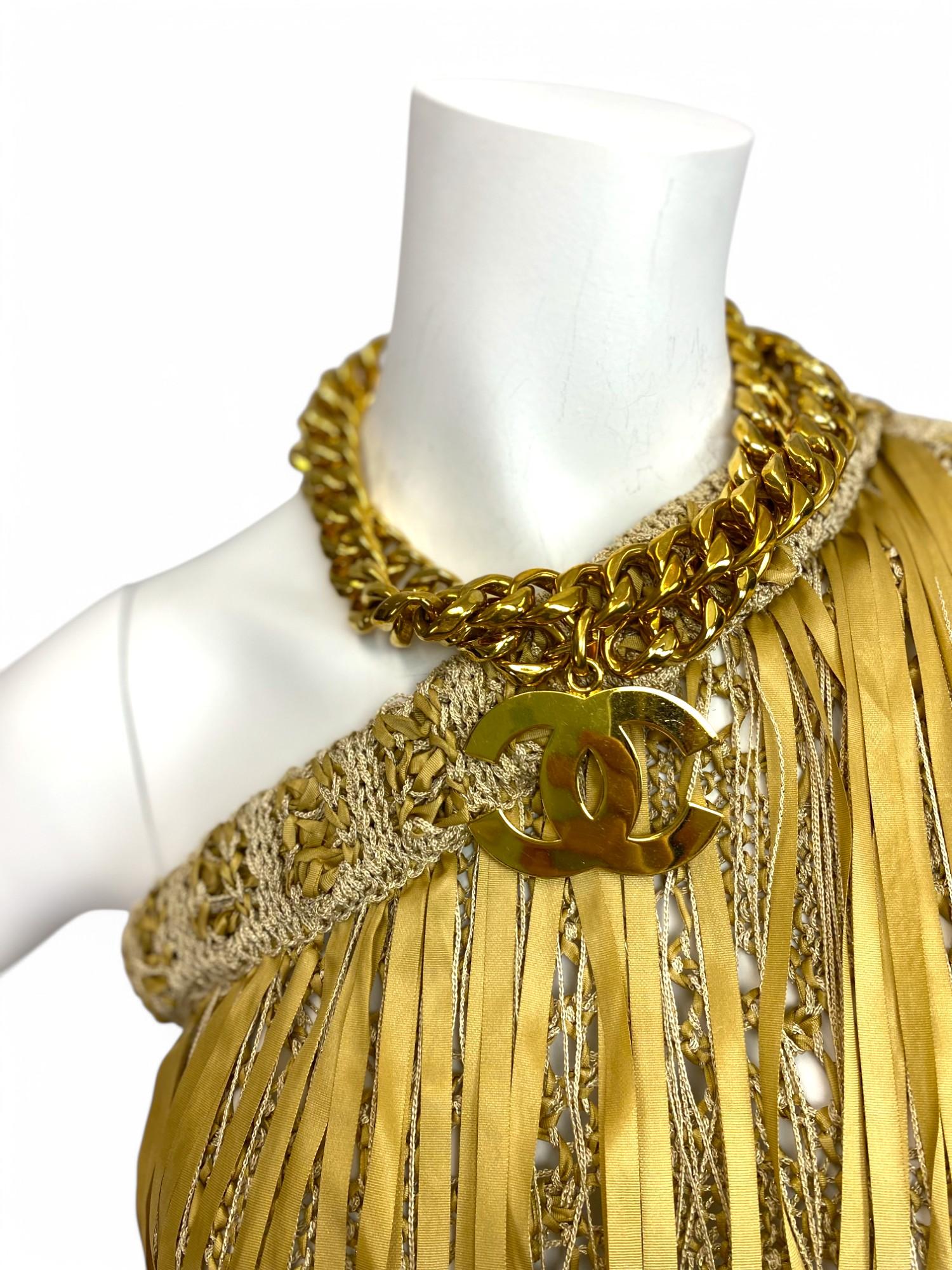 Chanel by Karl Lagerfeld One-Shoulder Dress, S/S 2011 Sz: 34 In Excellent Condition For Sale In West Hartford, CT