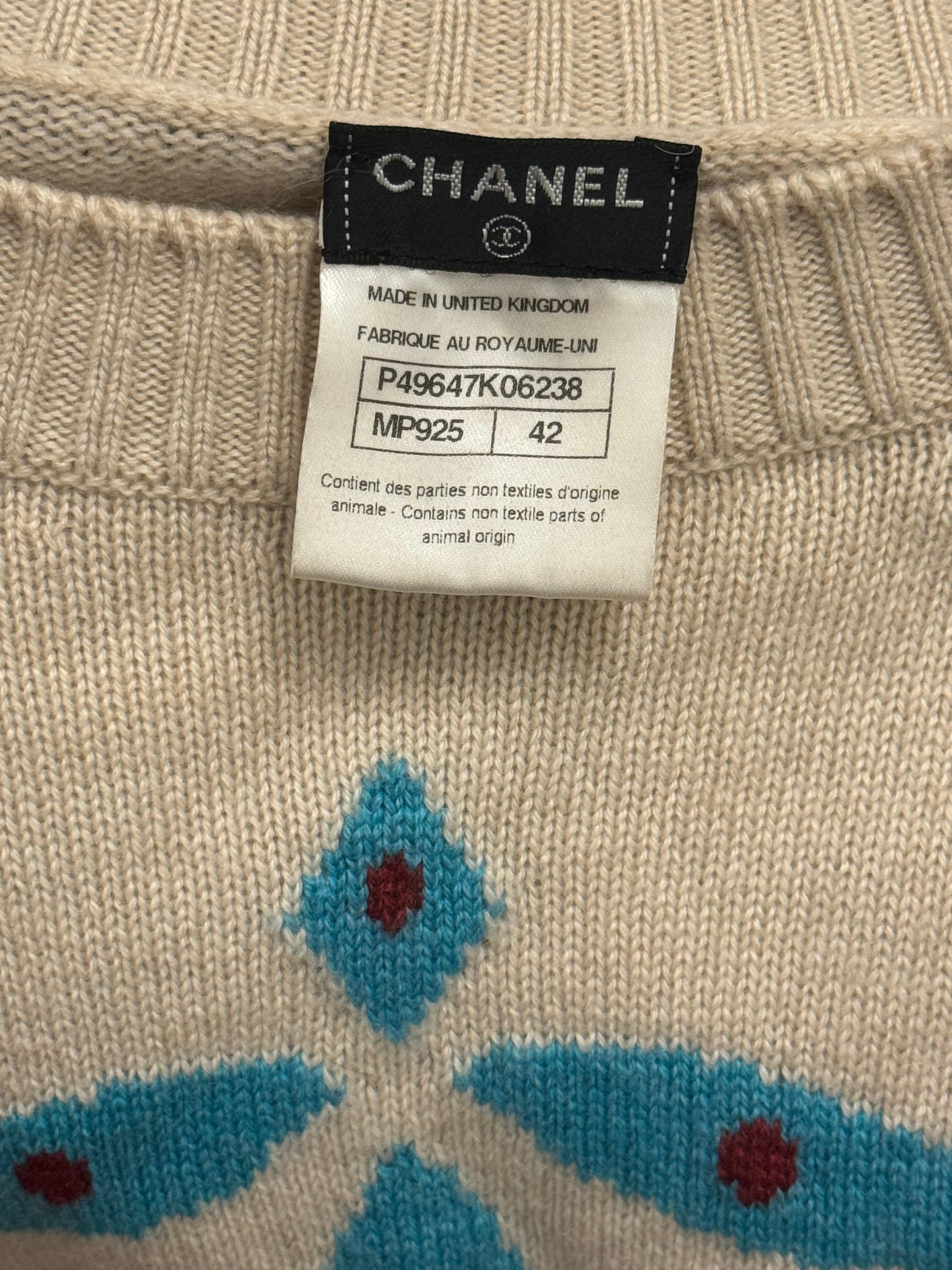 Pull en cachemire Chanel by Karl Lagerfeld Paris Dallas 2014 runway Unisexe en vente