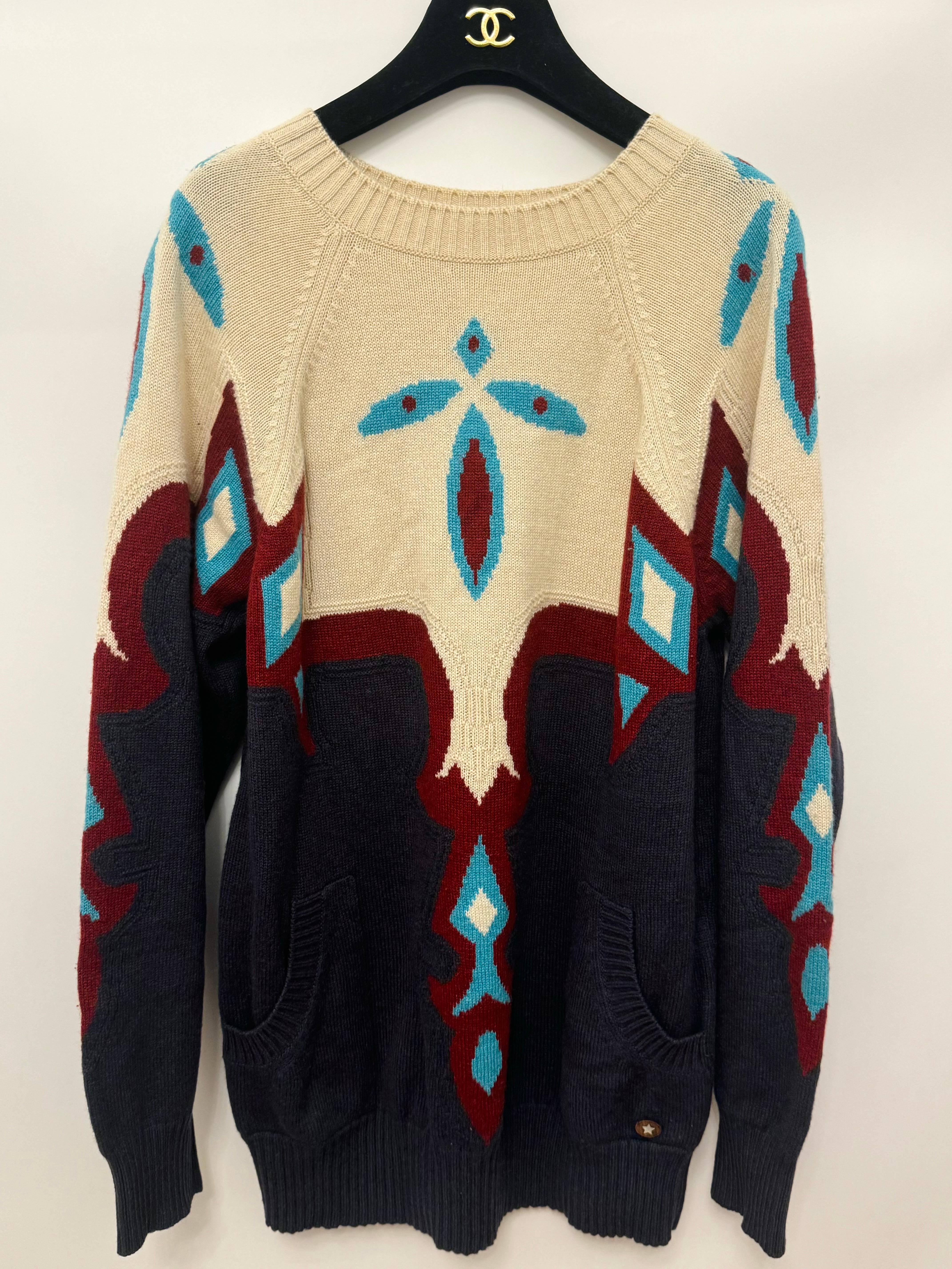 Pull en cachemire Chanel by Karl Lagerfeld Paris Dallas 2014 runway en vente 3