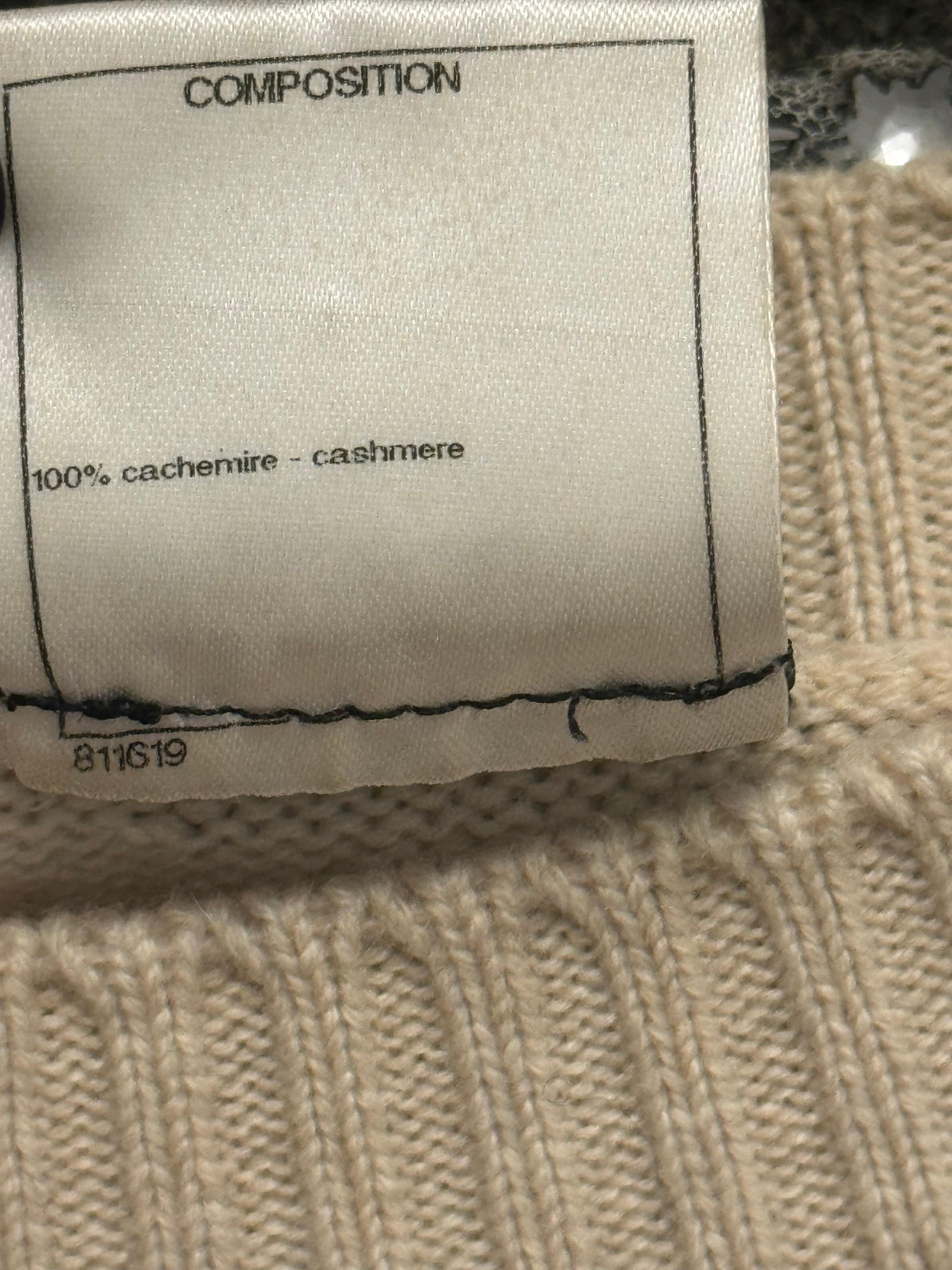 Pull en cachemire Chanel by Karl Lagerfeld Paris Dallas 2014 runway en vente 4