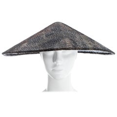Chanel by Karl Lagerfeld, 'Paris-Shangai' bronze sequin conical hat, pf 2010