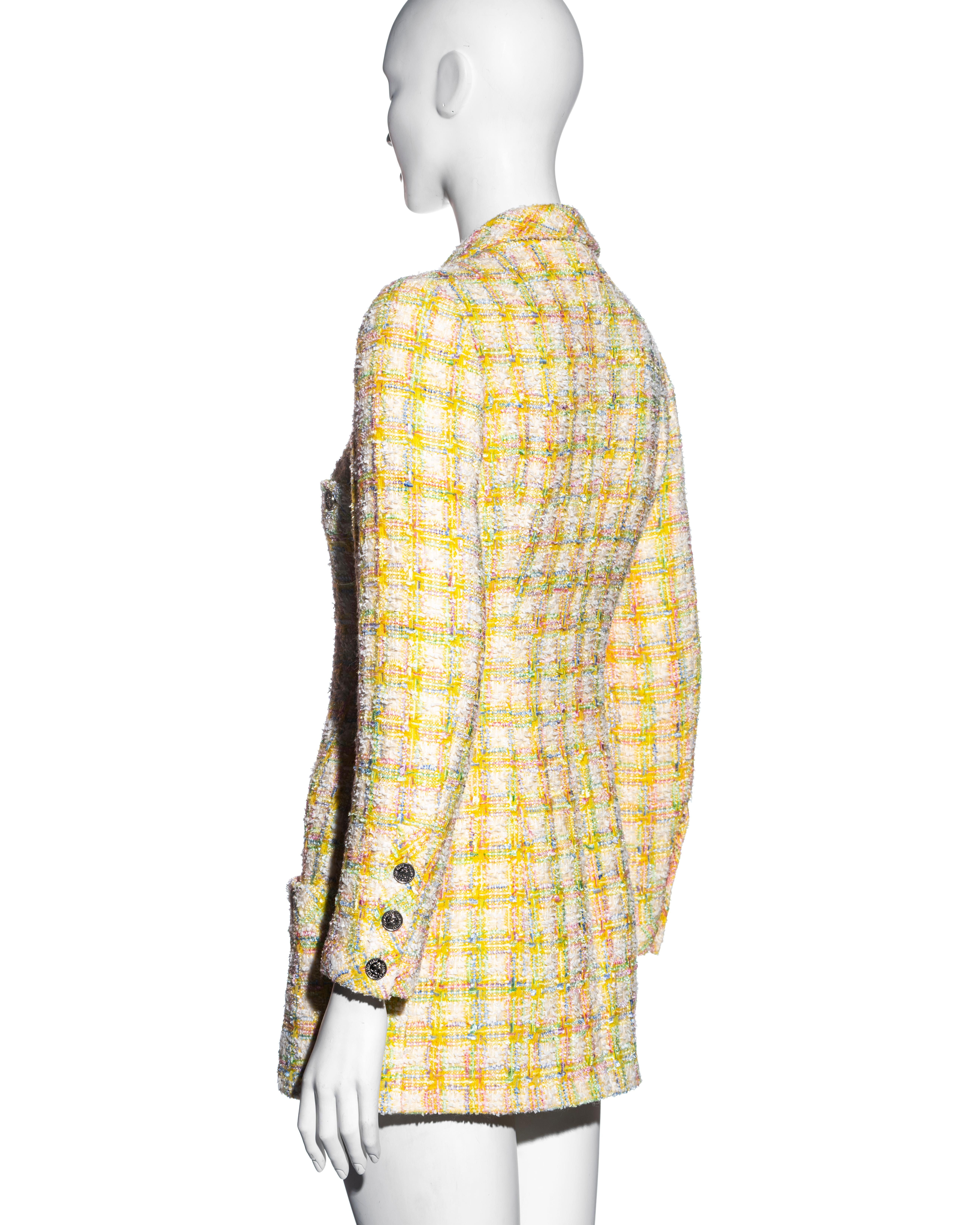 Chanel by Karl Lagerfeld mini vestido chaqueta de tweed pastel, ss 1996 5