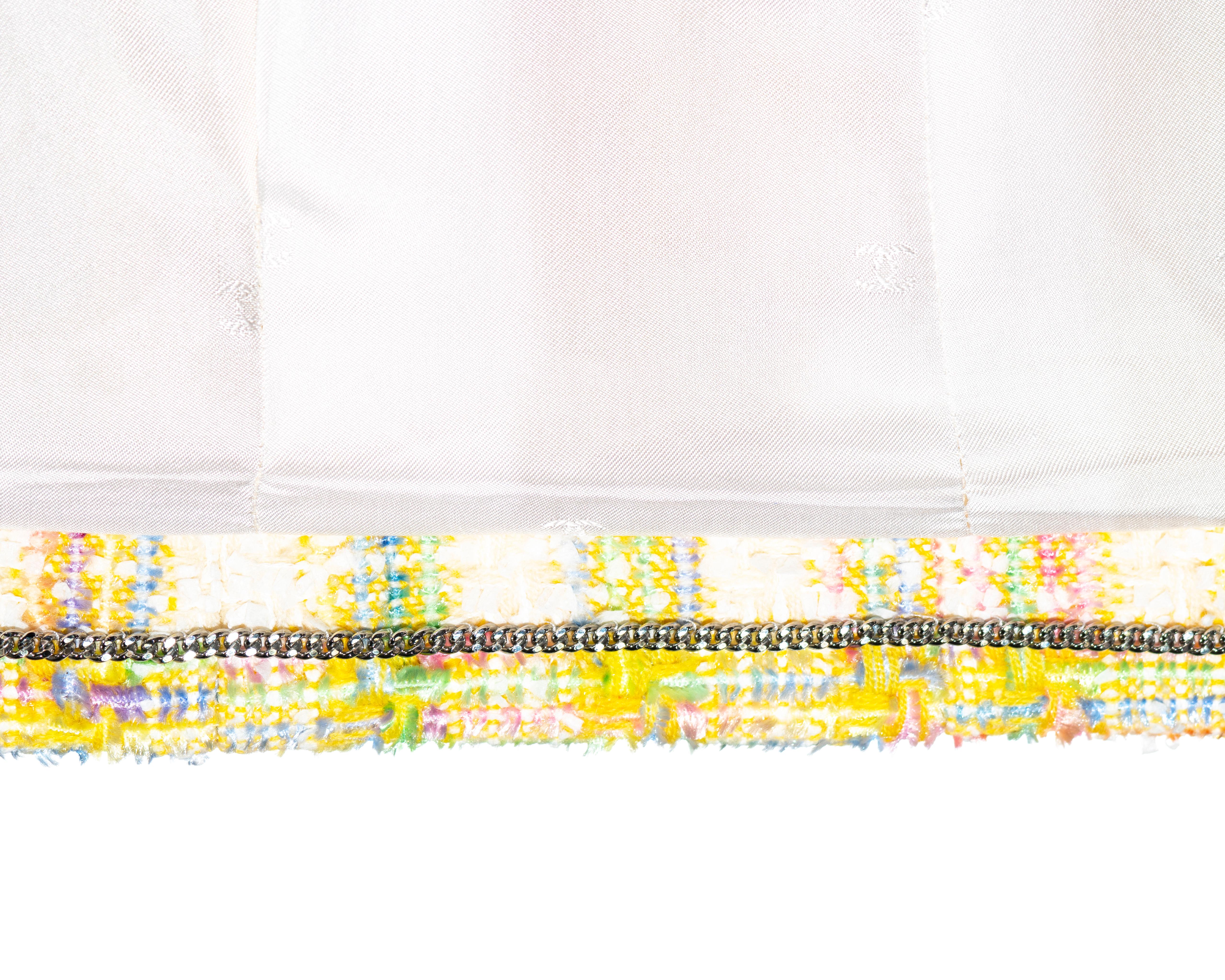 Chanel by Karl Lagerfeld mini vestido chaqueta de tweed pastel, ss 1996 7