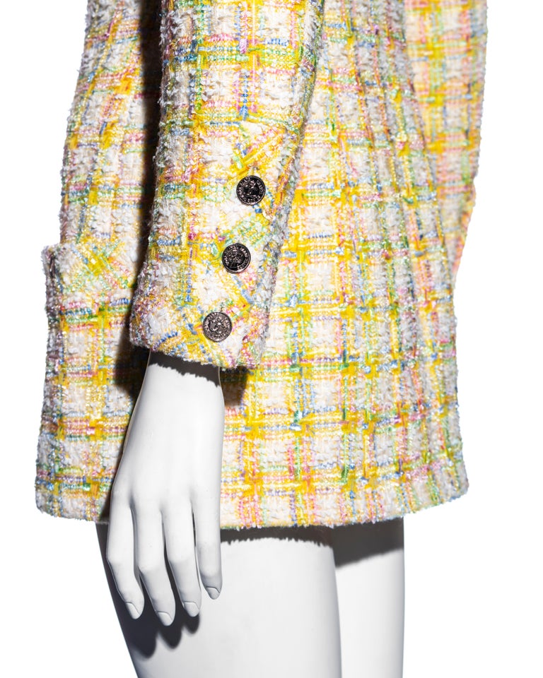 Vintage Chanel Yellow Plaid Tweed Mini Dress – Consignment Brooklyn