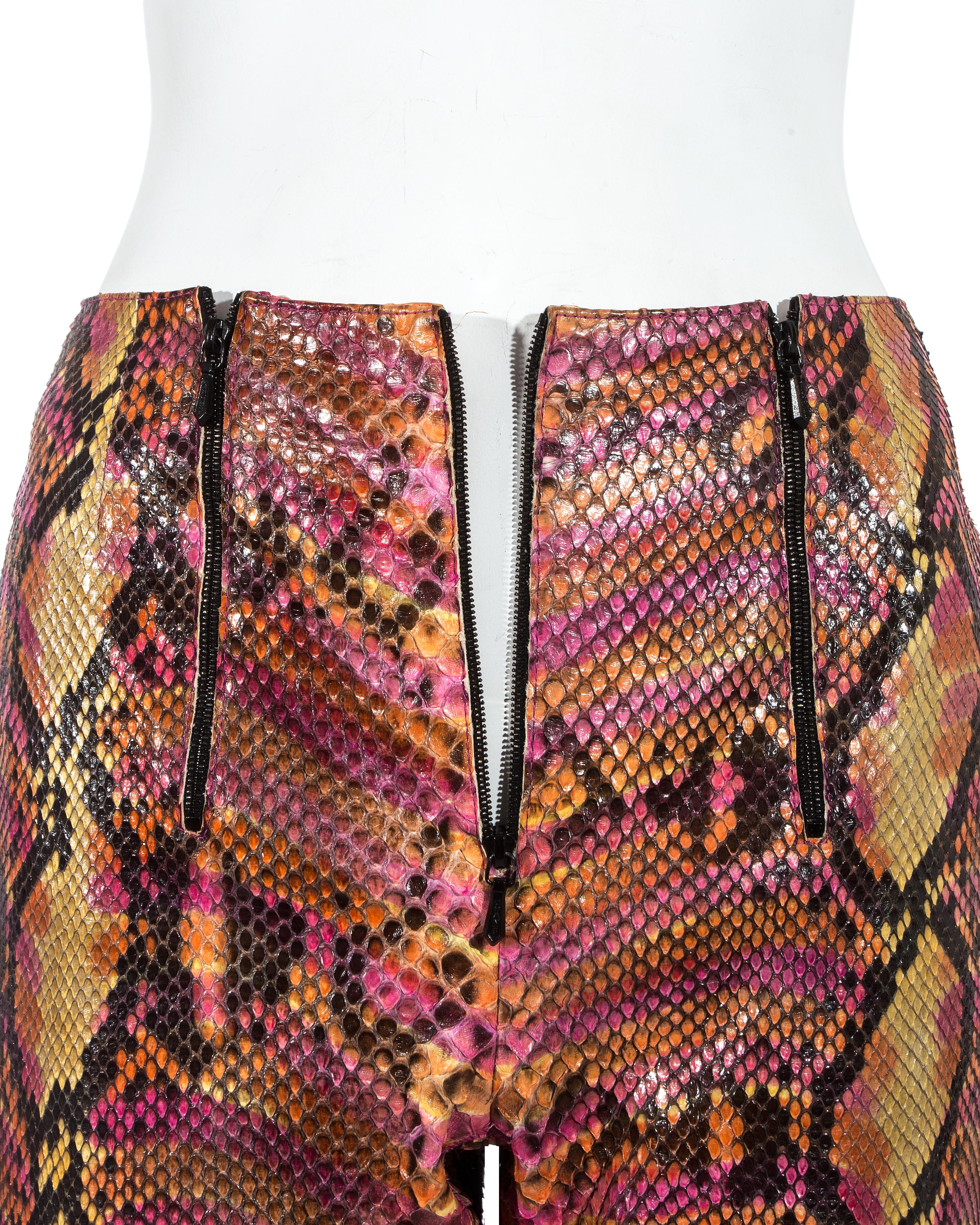 Chanel by Karl Lagerfeld pink python pants with matching mini flap bag, ss 2000 5