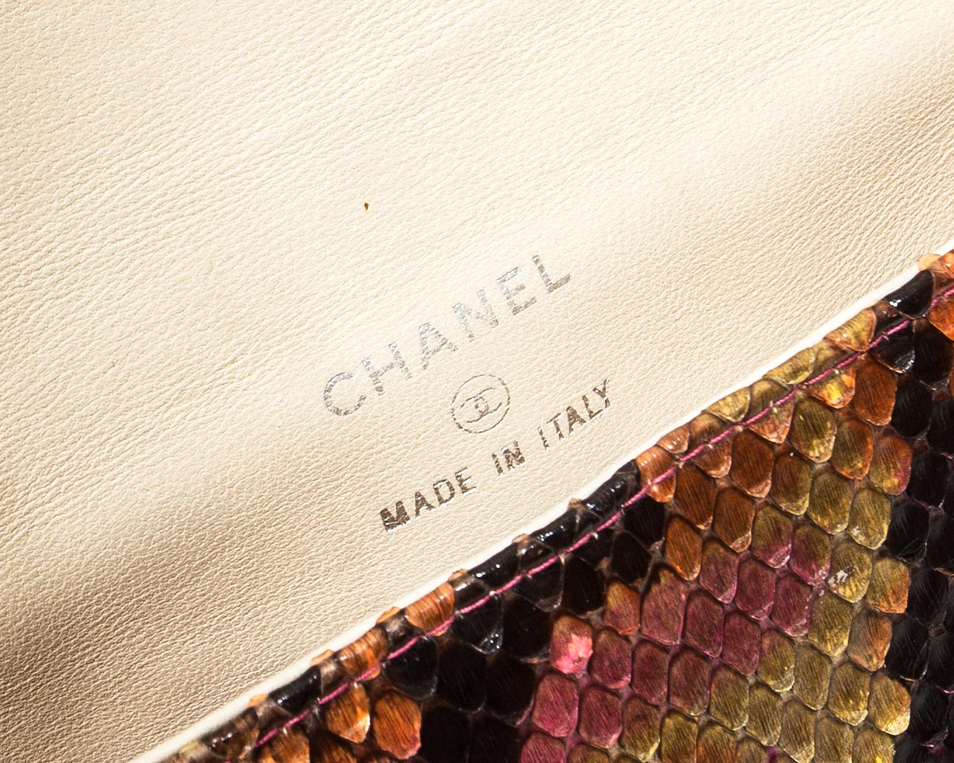 Chanel by Karl Lagerfeld pink python pants with matching mini flap bag, ss 2000 7