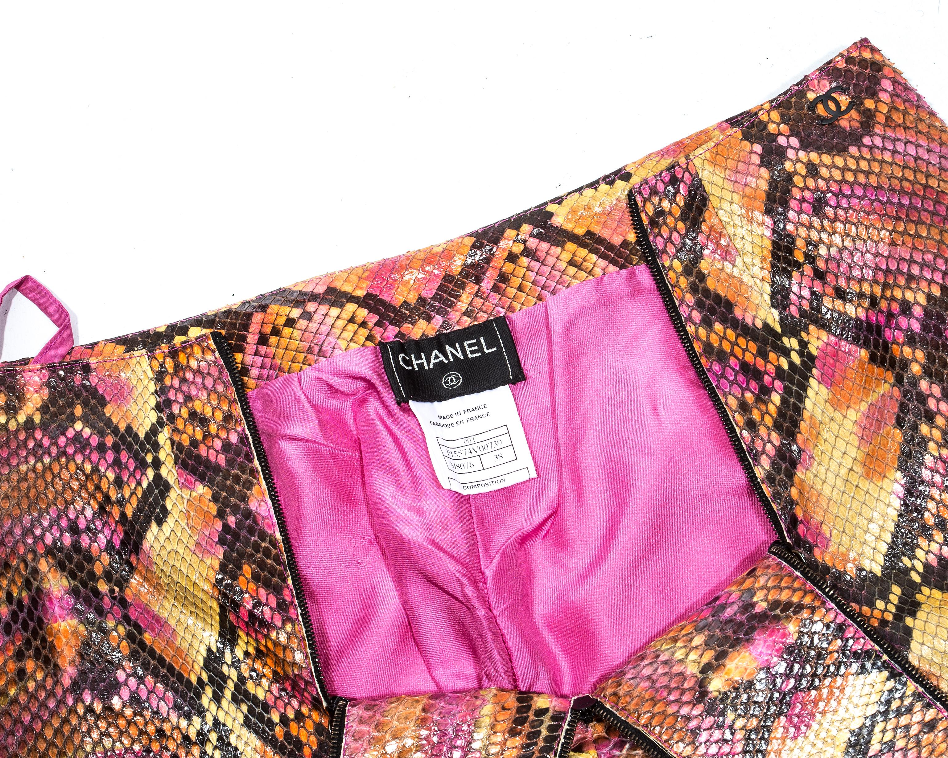 Chanel by Karl Lagerfeld pink python pants with matching mini flap bag, ss 2000 9
