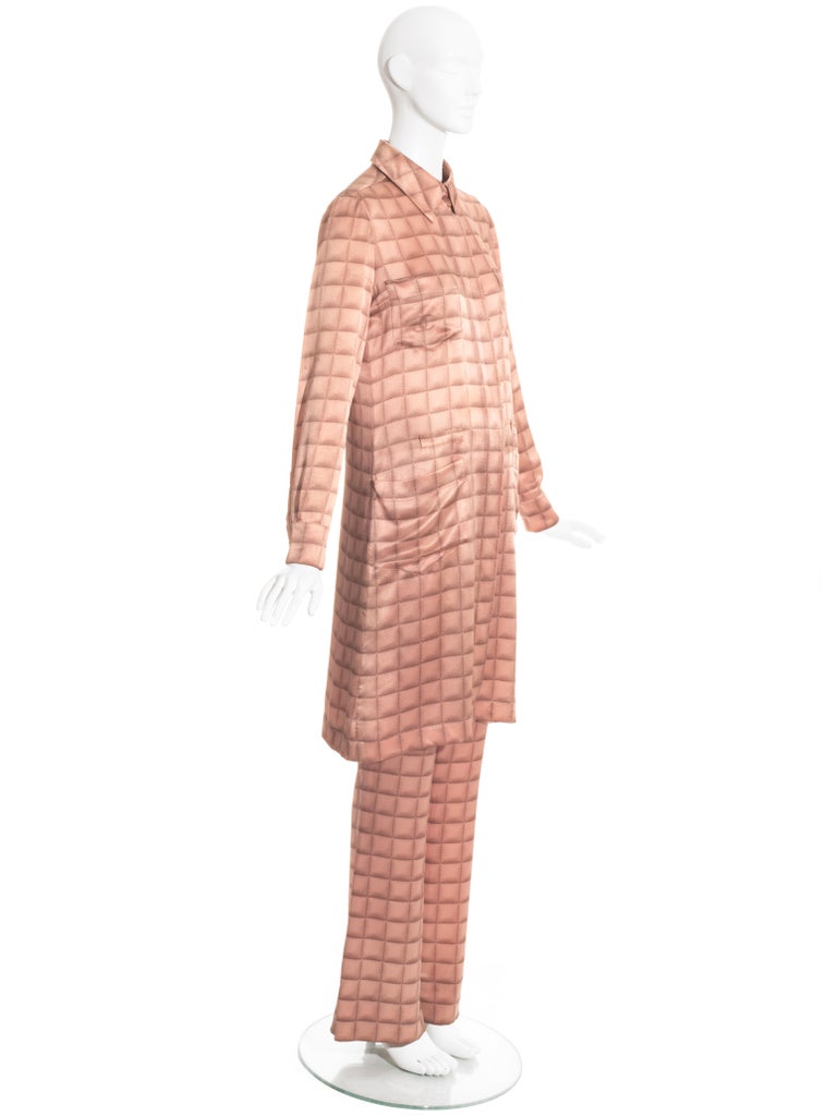 Chanel by Karl Lagerfeld pink silk evening pant suit, fw 2000 In Excellent Condition In London, GB