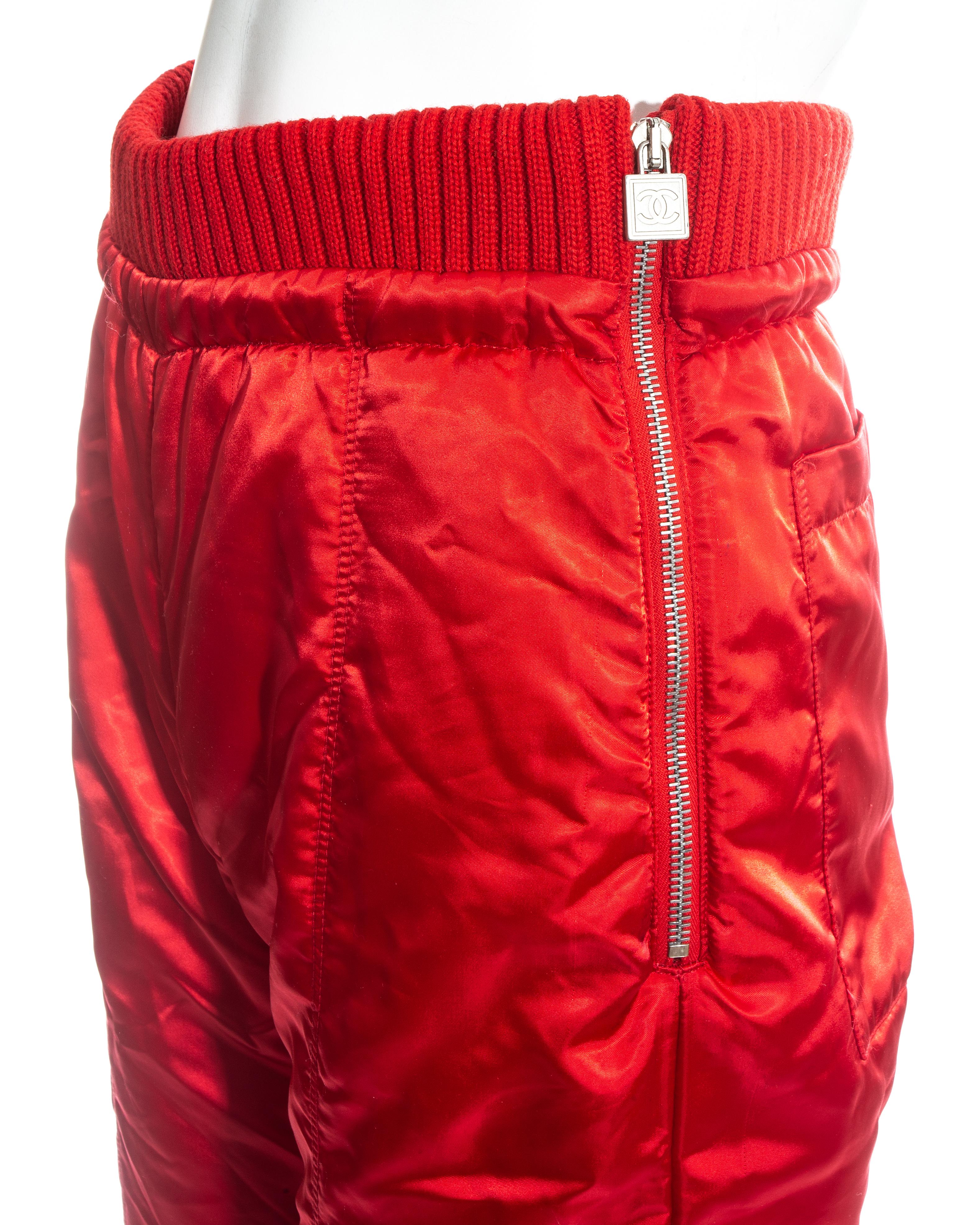 Chanel by Karl Lagerfeld red sport cropped tracksuit, fw 2003 4