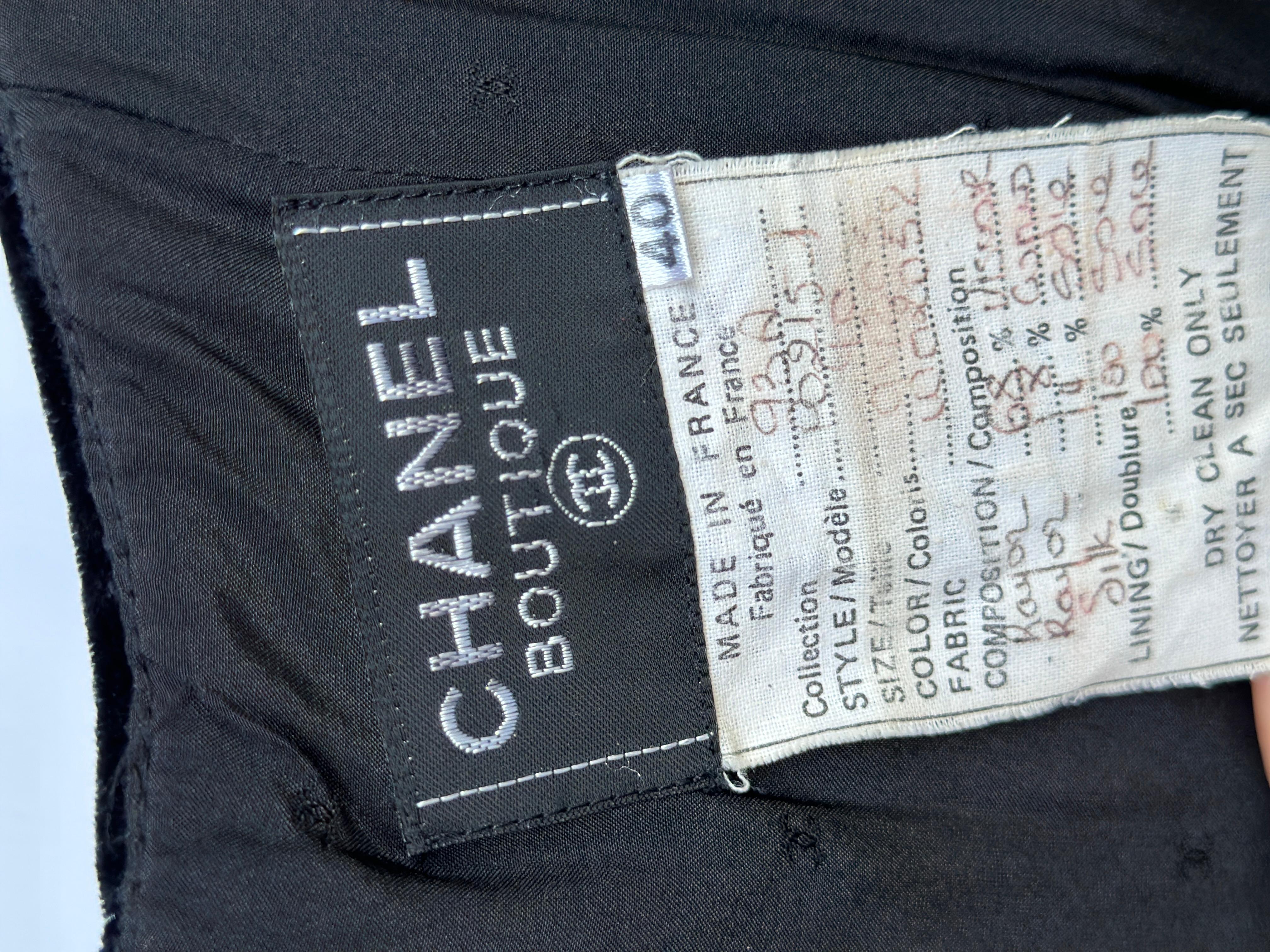 Chanel by Karl Lagerfeld Runway DressVelvet Boned Corset and Silk Skirt FW/1993 2
