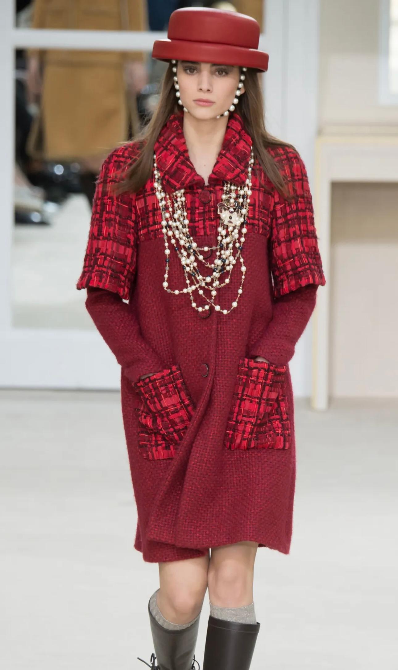 Chanel by Karl Lagerfeld runway Fall Winter 2016 fantasy tweed coat, cc logo buttons, amazing details with pvc threads, size 38 FR. Retail price + $15k