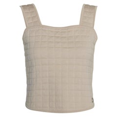 Débardeur en coton matelassé de défilé Chanel par Karl Lagerfeld, SS2000